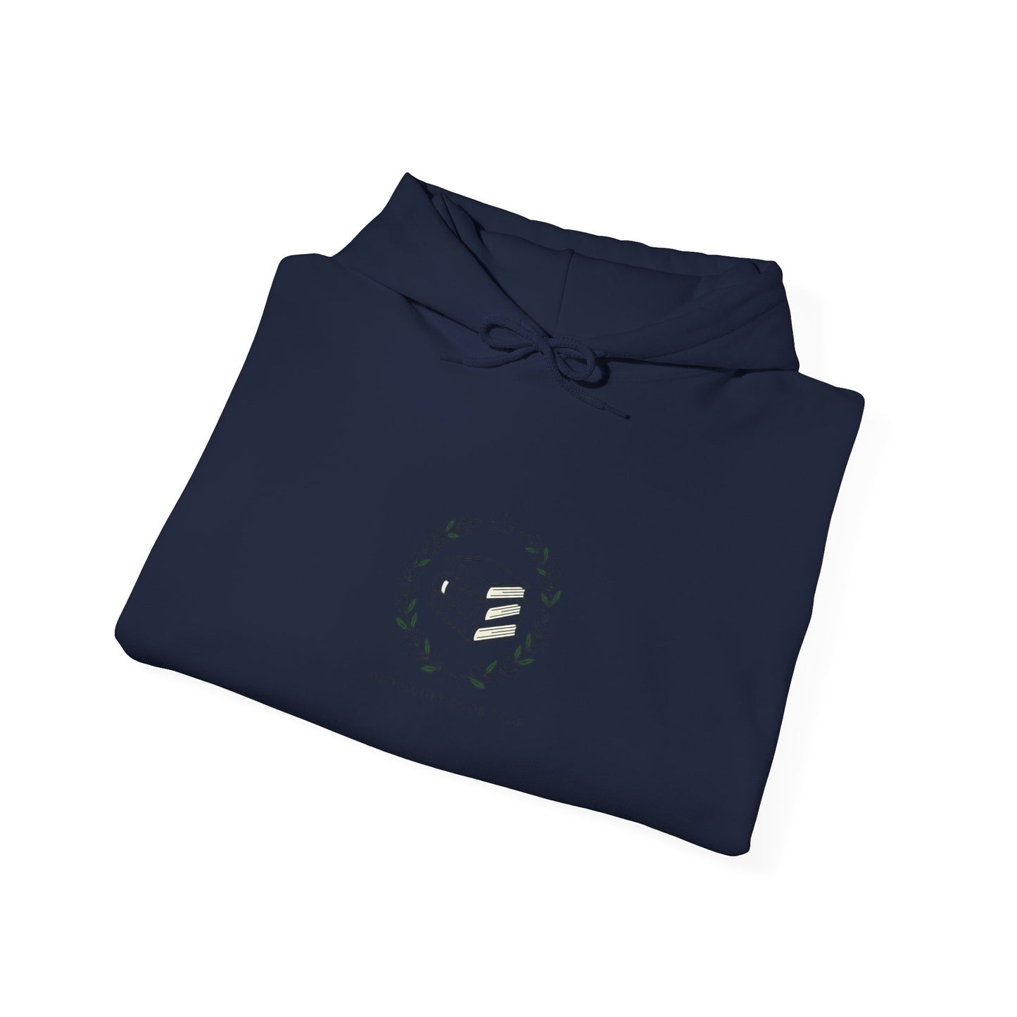 Laurel Crest Serif Hoodie | Old Money Minimalist, Monochrome Quiet Luxury