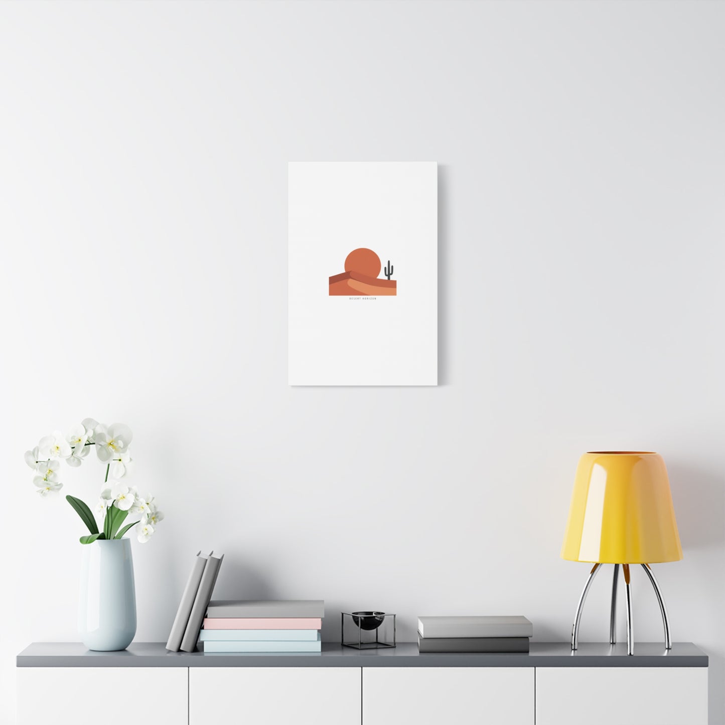 Desert Horizon Minimal Mesa Canvas | desert sunset, southwestern art print