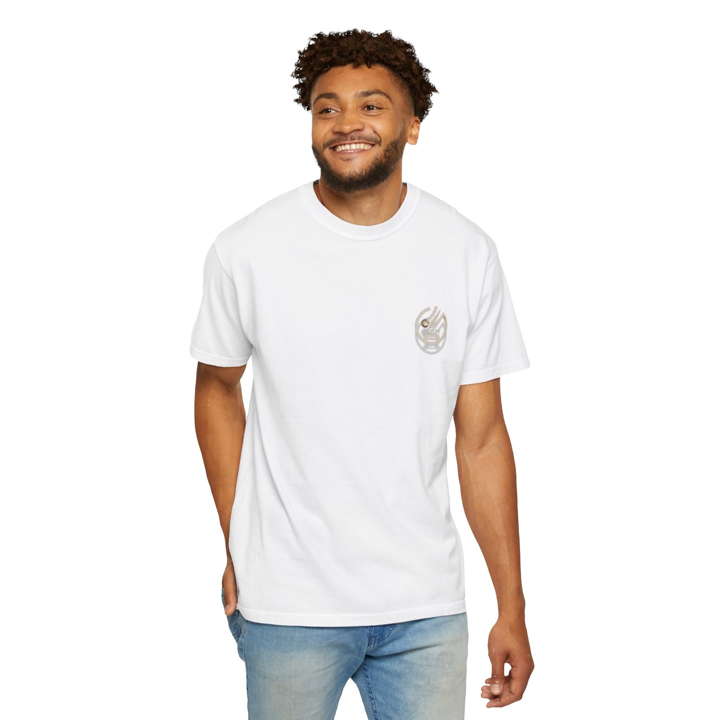 Minimalist 'OK' Hand Logo T-Shirt — Subtle Chest Pocket Graphic