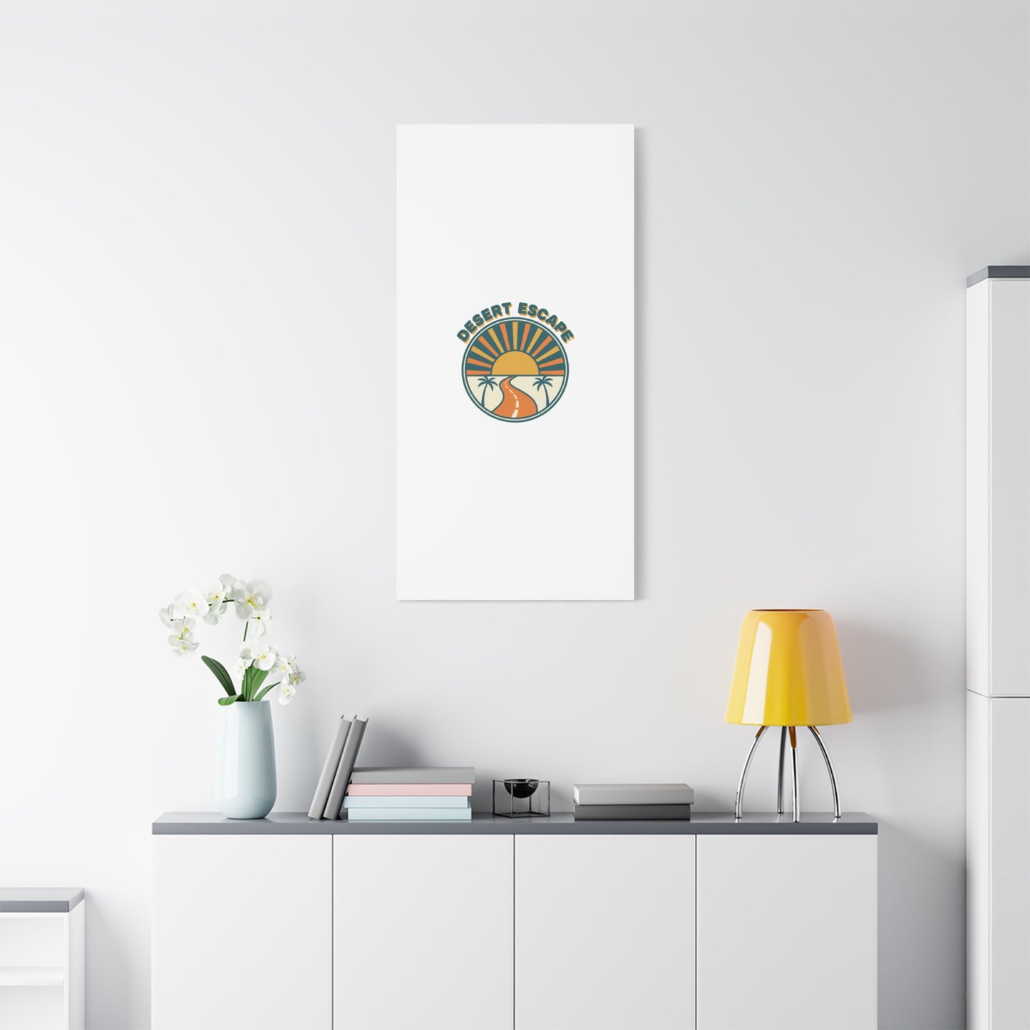 Desert Escape Sunset Canvas | 70s Sunset Retro Palm Poster