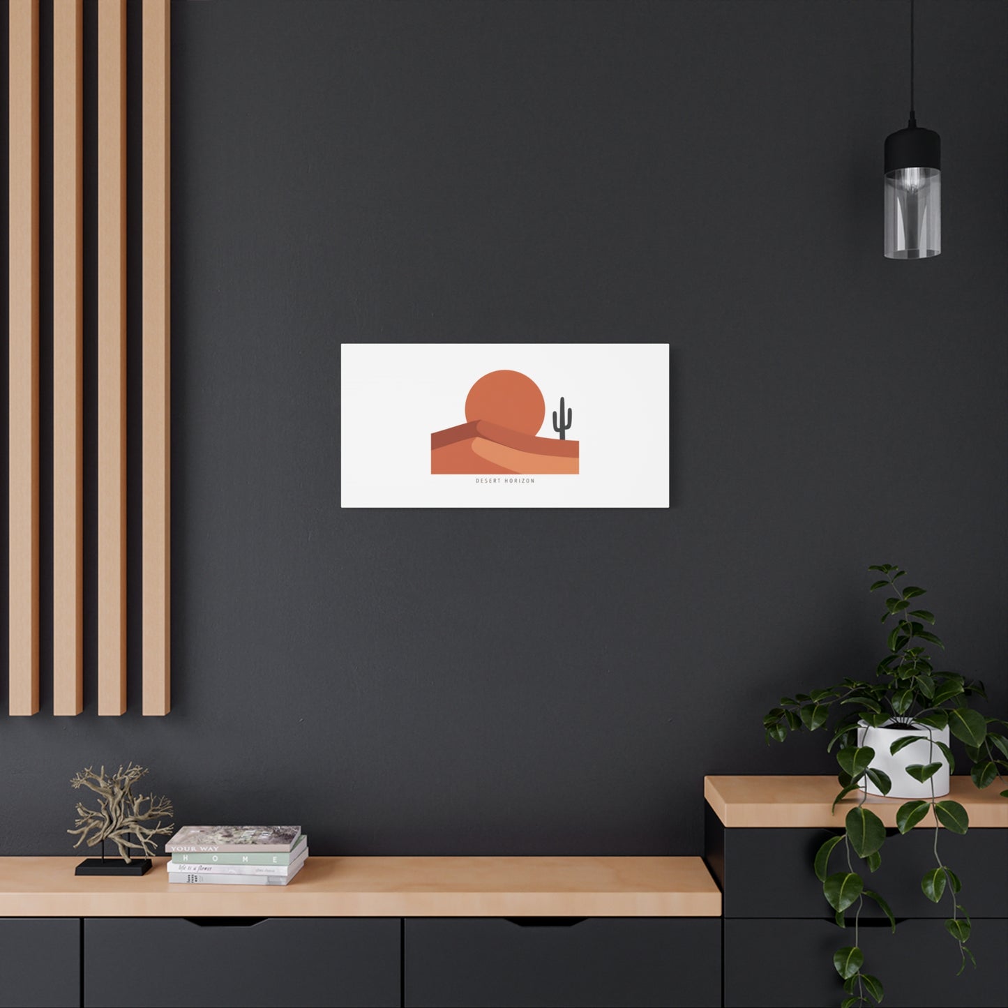 Desert Horizon Minimal Mesa Canvas | desert sunset, southwestern art print