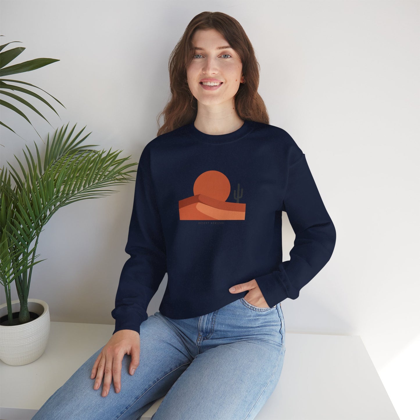 Desert Sunset Minimalist Mesa Sweatshirt | Southwestern adobe-inspired wall art