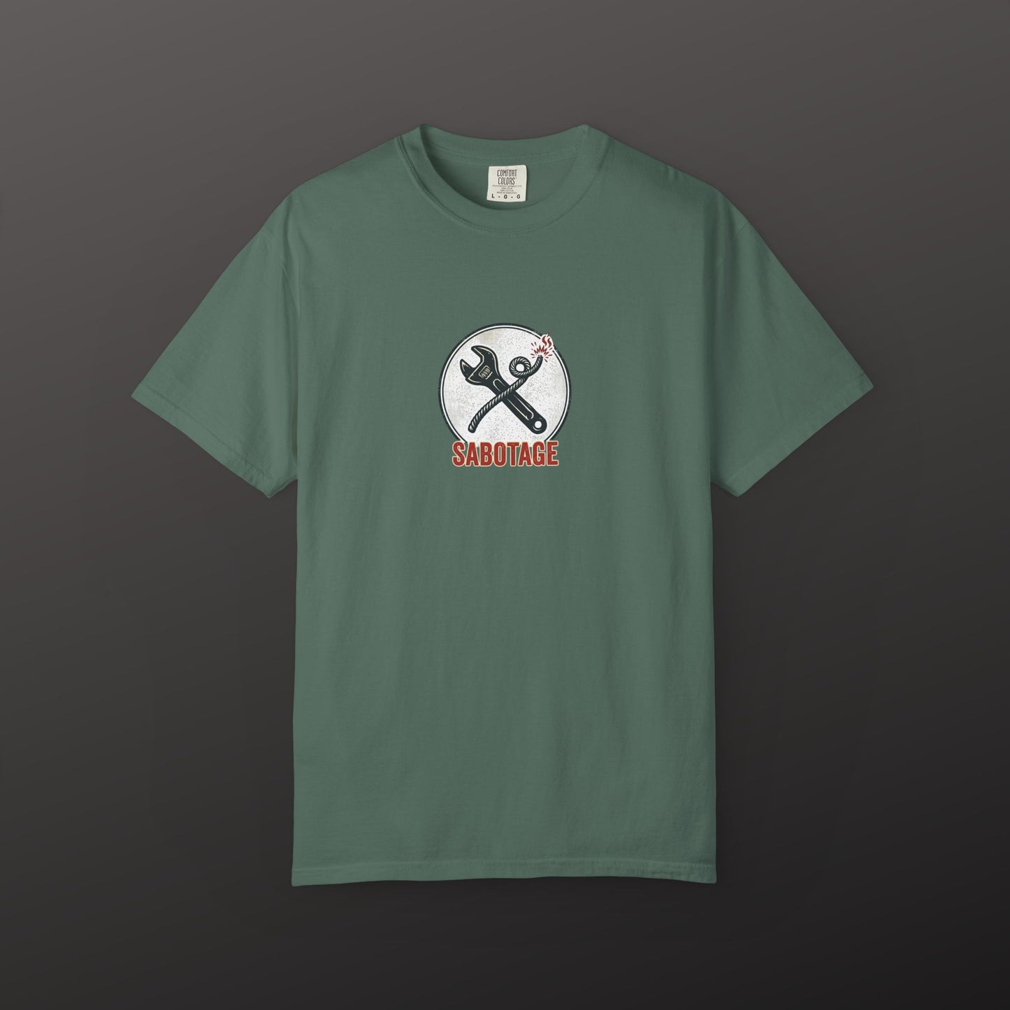 Sabotage Wrench Logo T-Shirt — Mechanic Tools Graphic Tee