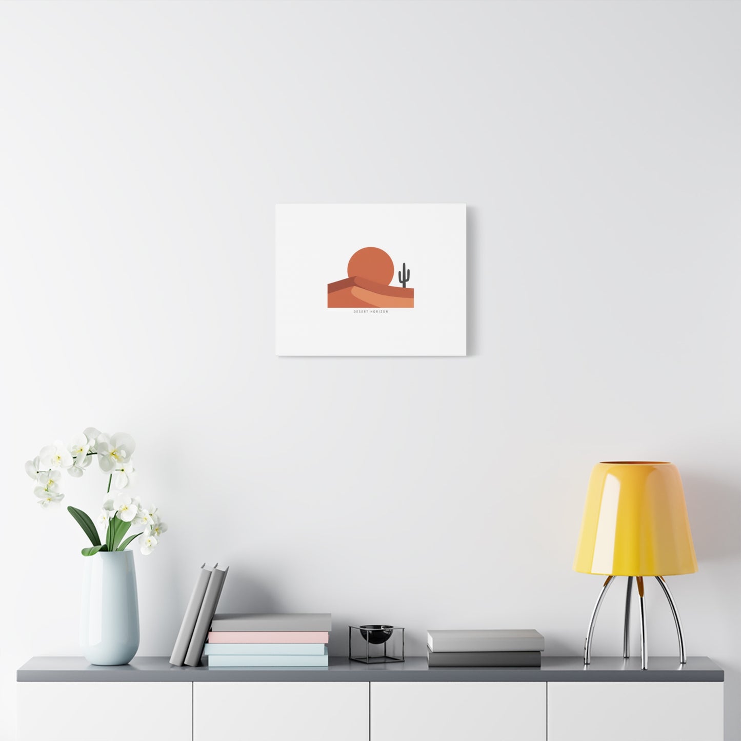 Desert Horizon Minimal Mesa Canvas | desert sunset, southwestern art print