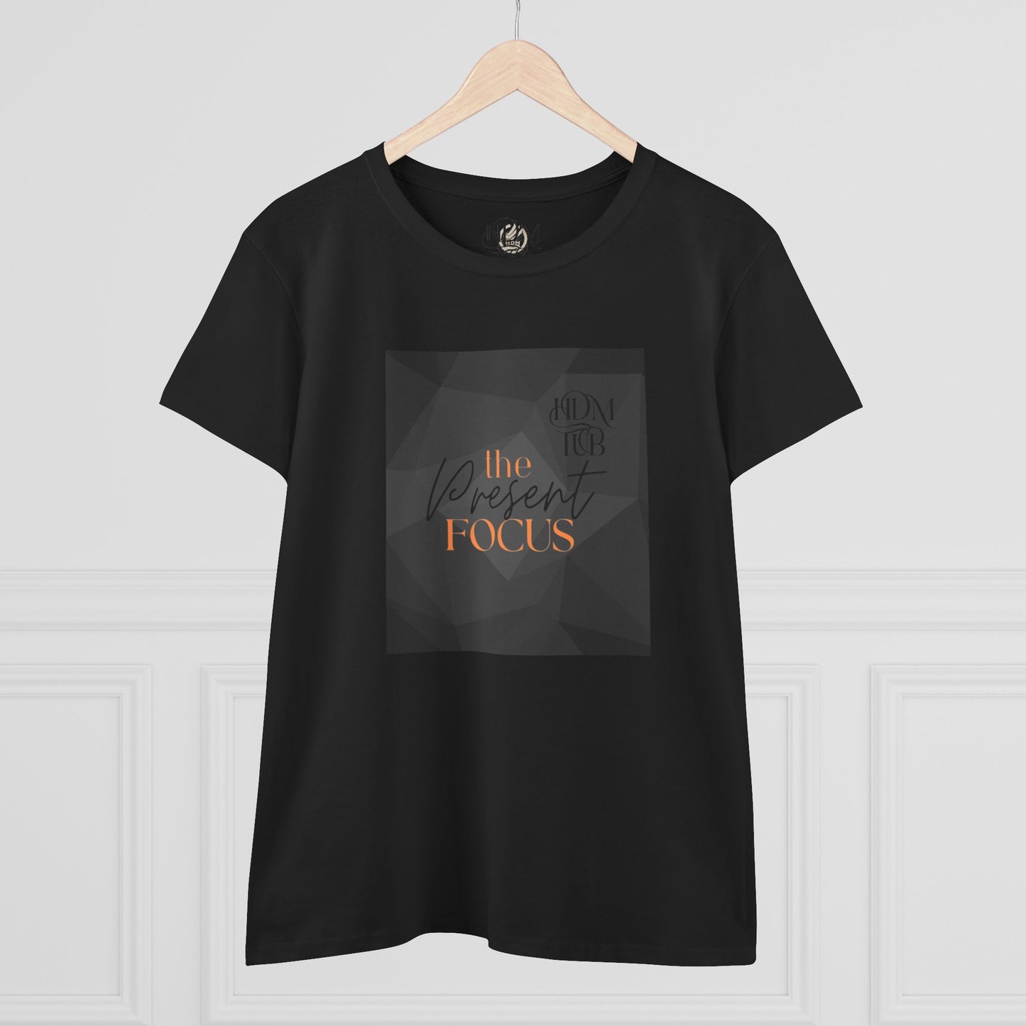 T-Shirt, The Present Focus, Women's Tee, Cotton Tee, Graphic Tee, Meditation Shirt