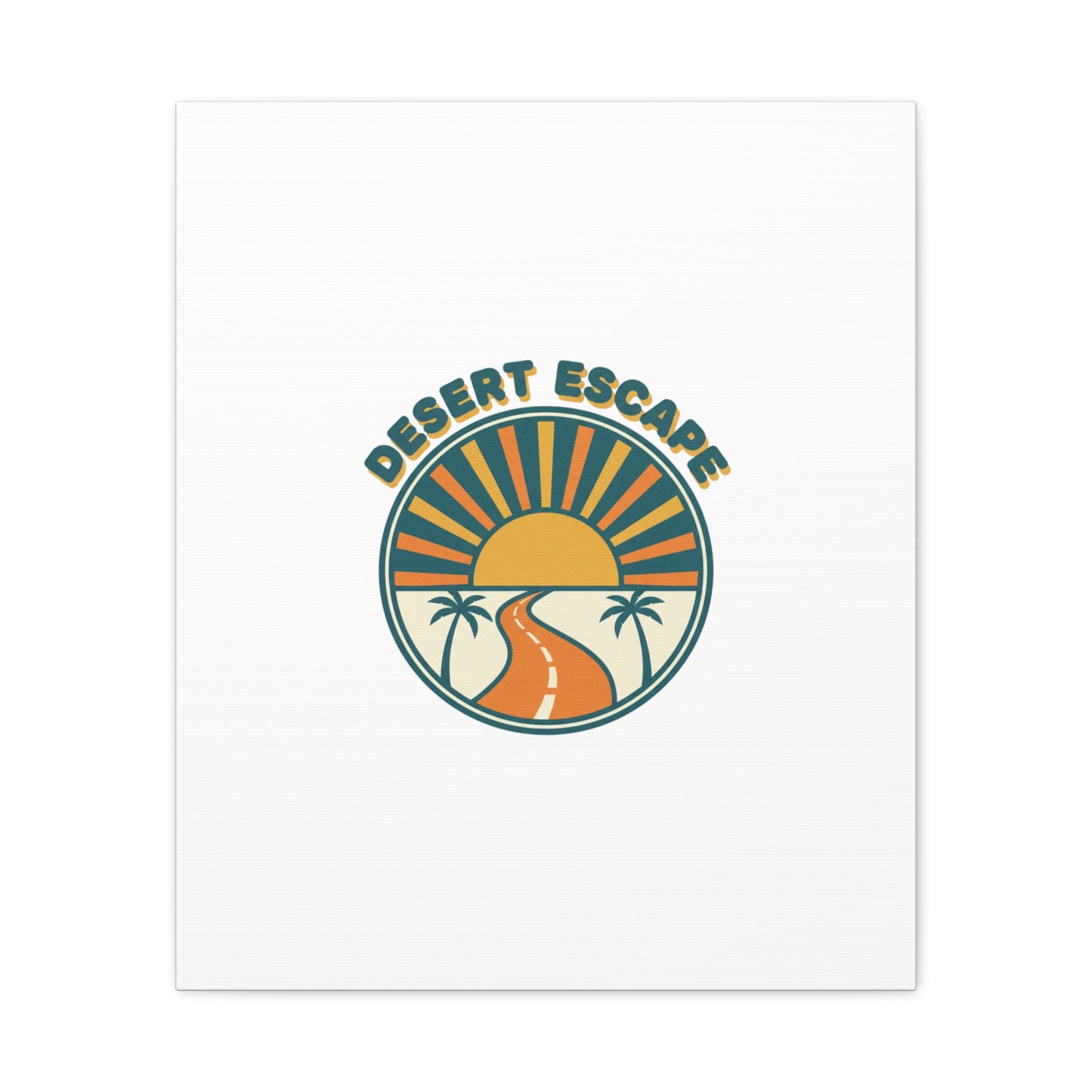 Desert Escape Sunset Canvas | 70s Sunset Retro Palm Poster