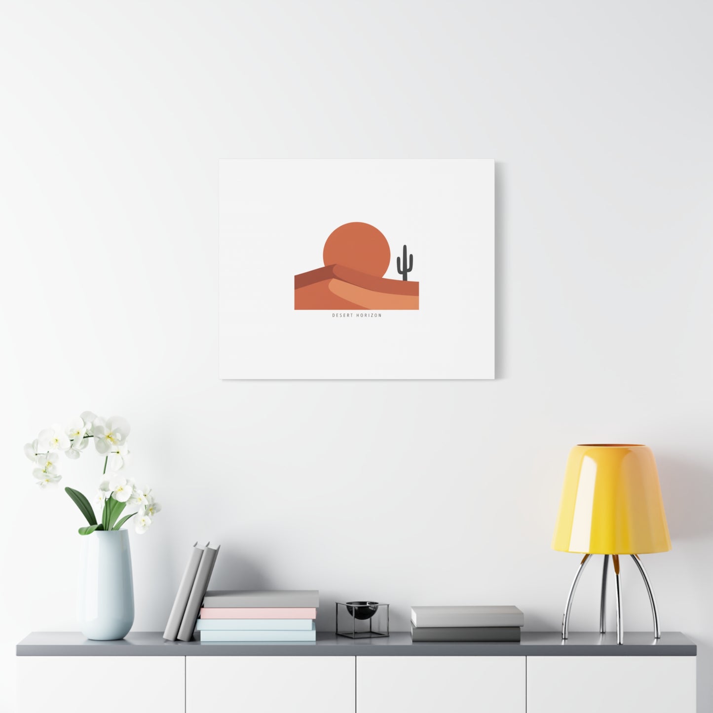 Desert Horizon Minimal Mesa Canvas | desert sunset, southwestern art print