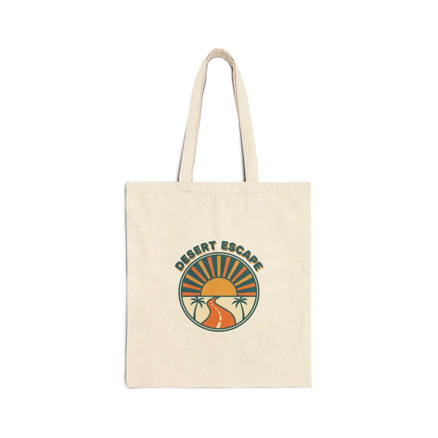 Desert Escape Tote | 70s Sunset Retro Palm Canvas Tote