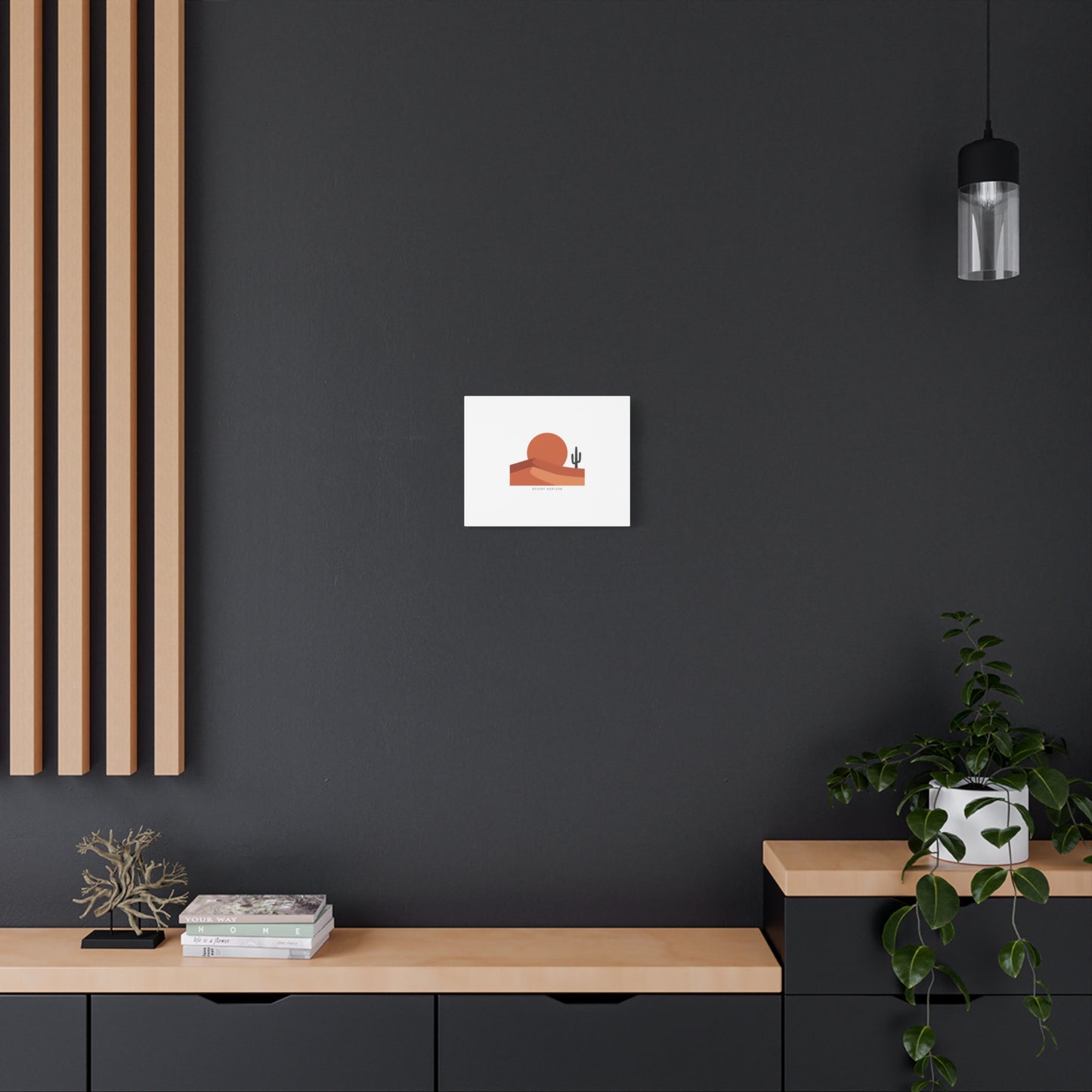 Desert Horizon Minimal Mesa Canvas | desert sunset, southwestern art print