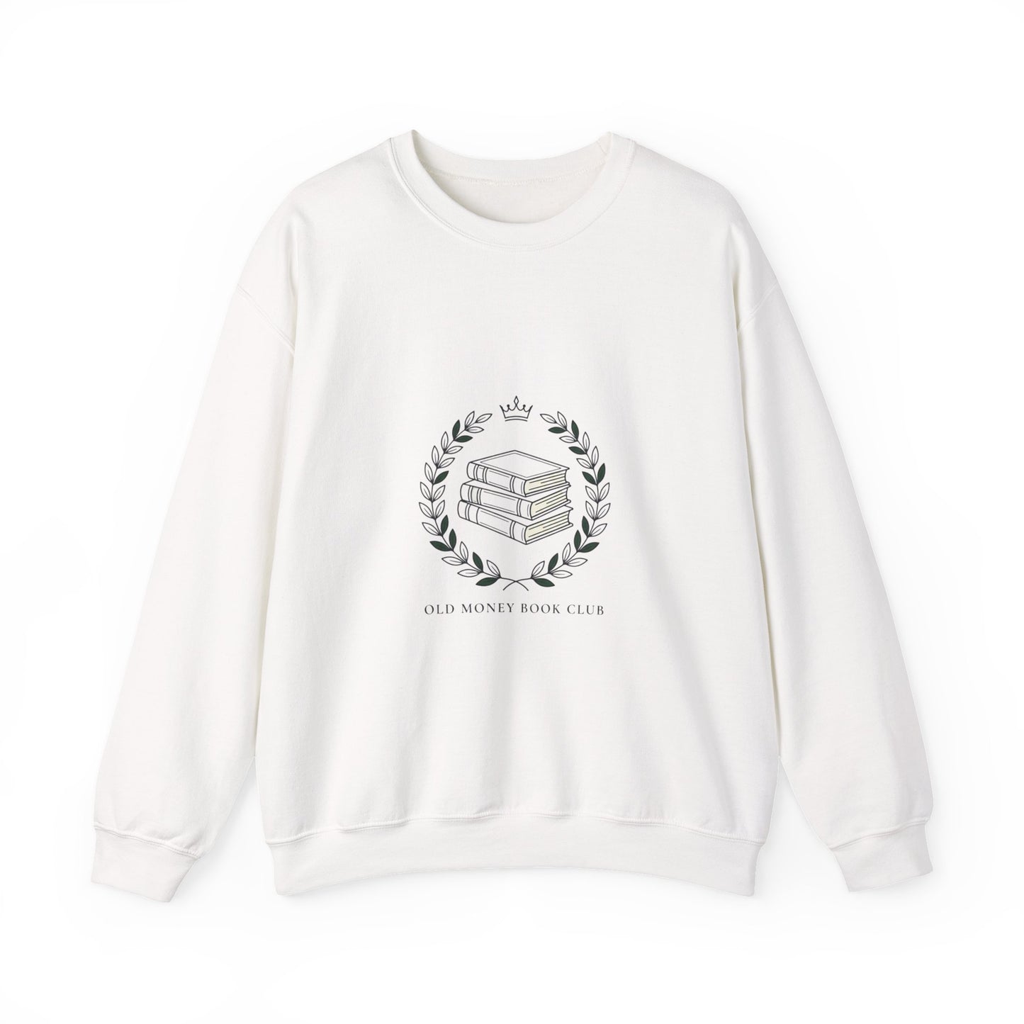 Old Money Book Club Sweatshirt | minimalist serif, monochrome, quiet luxury