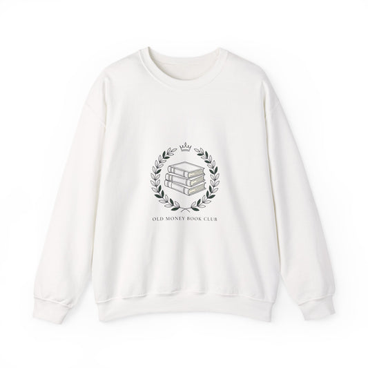 Old Money Book Club Sweatshirt | minimalist serif, monochrome, quiet luxury