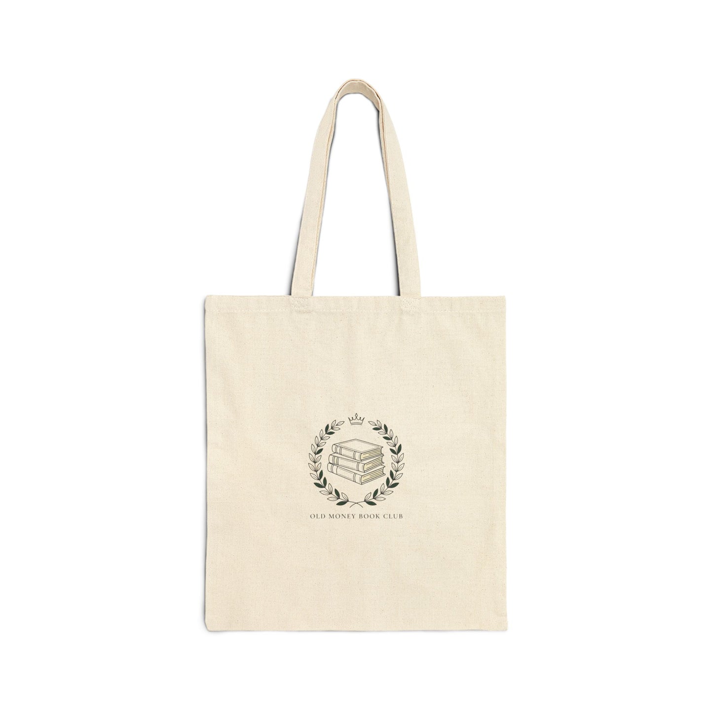 Understated Crest Tote, Cotton Canvas Tote | Old Money Minimalist, Monochrome
