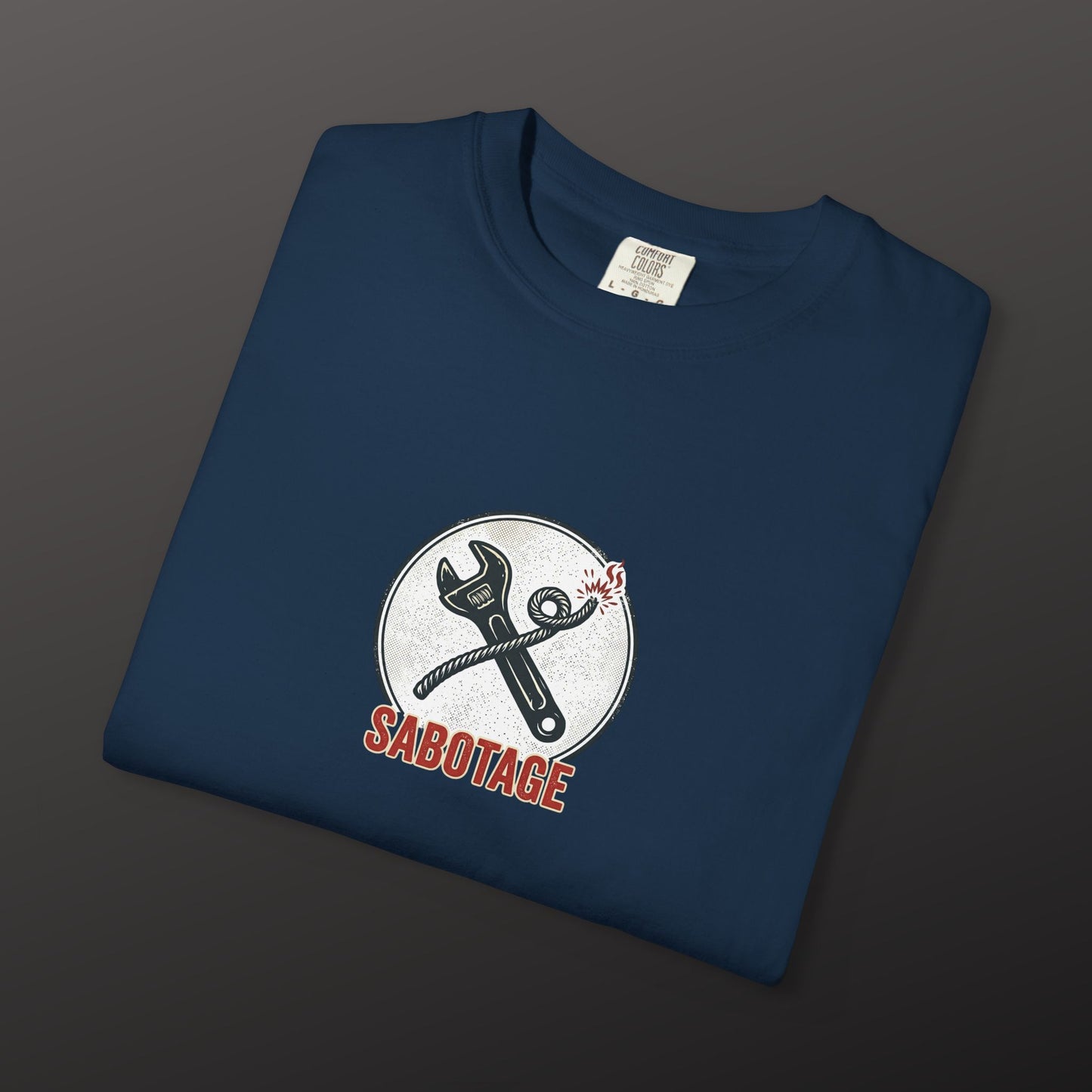 Sabotage Wrench Logo T-Shirt — Mechanic Tools Graphic Tee