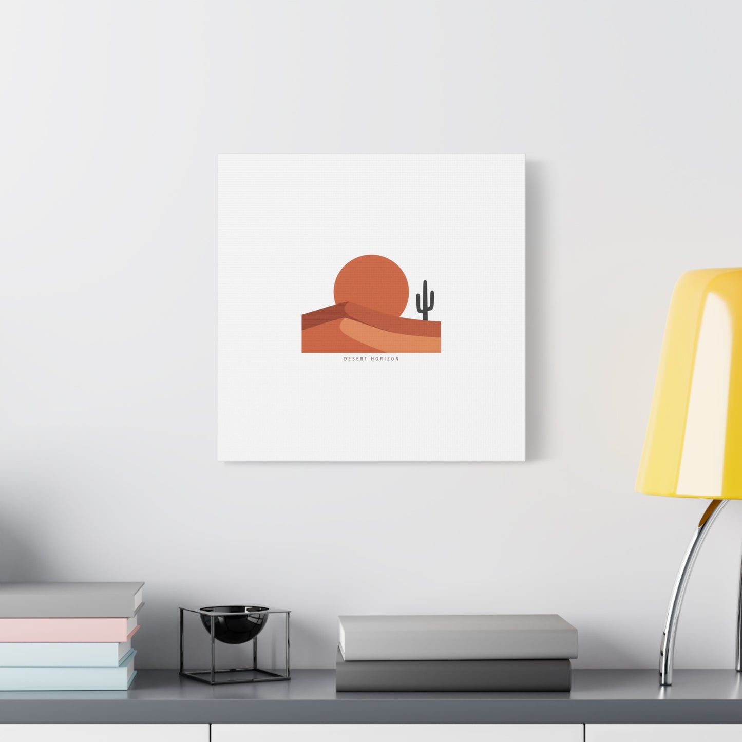 Desert Horizon Minimal Mesa Canvas | desert sunset, southwestern art print