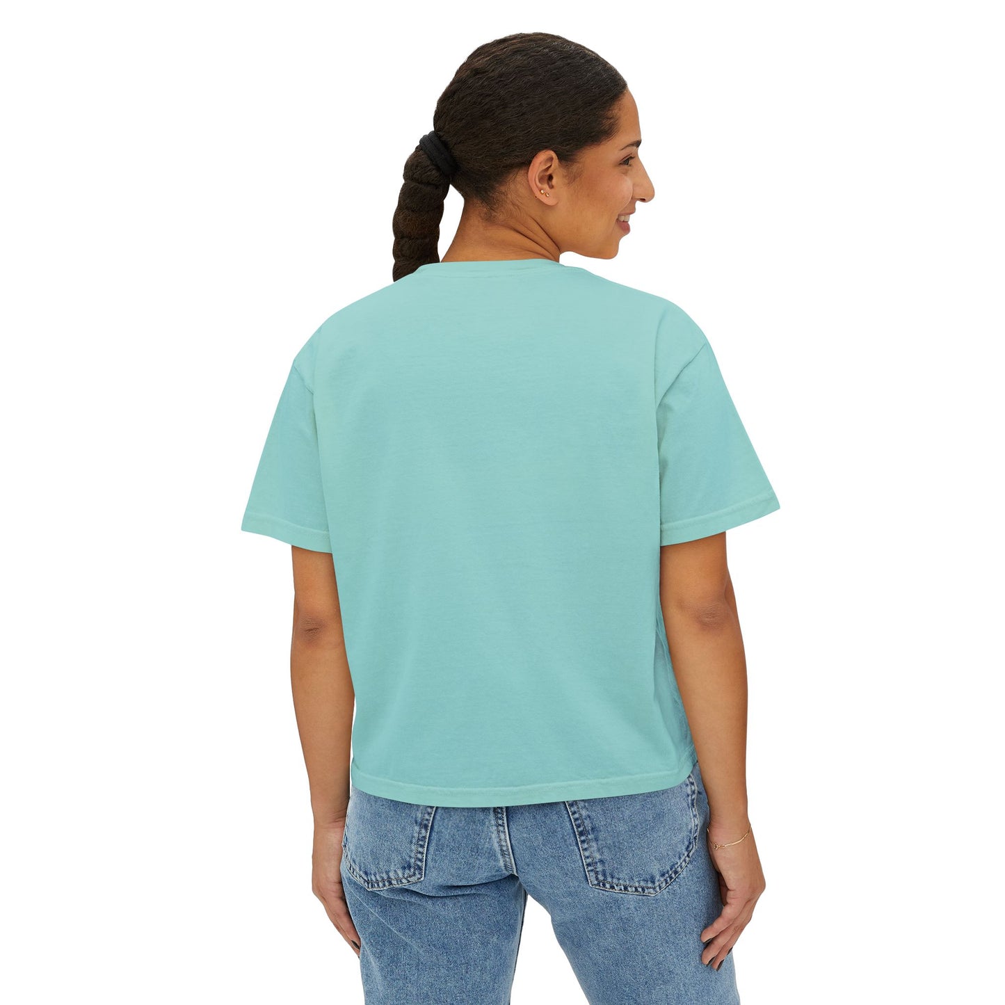 Colorful Graphic Women's Boxy Tee - Trendy, Casual, Summer Fashion, Gift for Her, Artsy Style