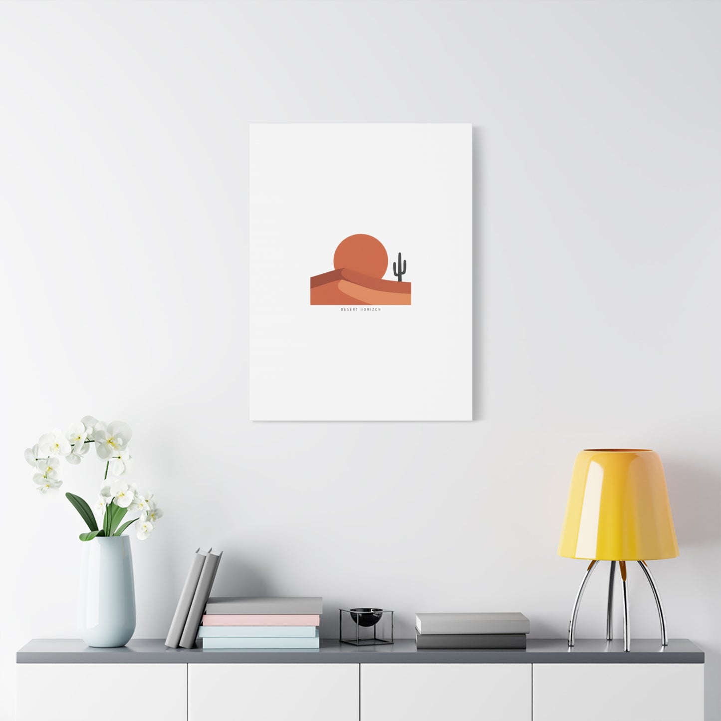 Desert Horizon Minimal Mesa Canvas | desert sunset, southwestern art print