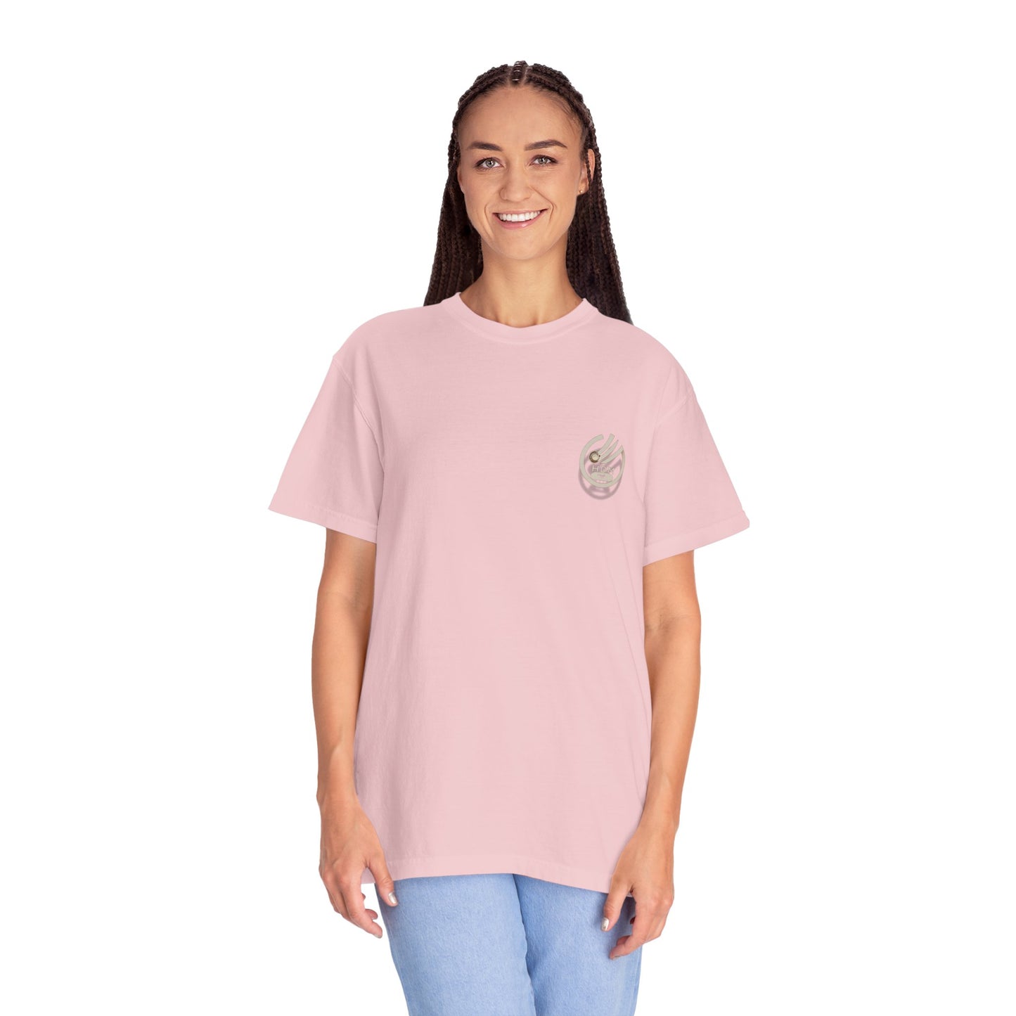 Minimalist 'OK' Hand Logo T-Shirt — Subtle Chest Pocket Graphic