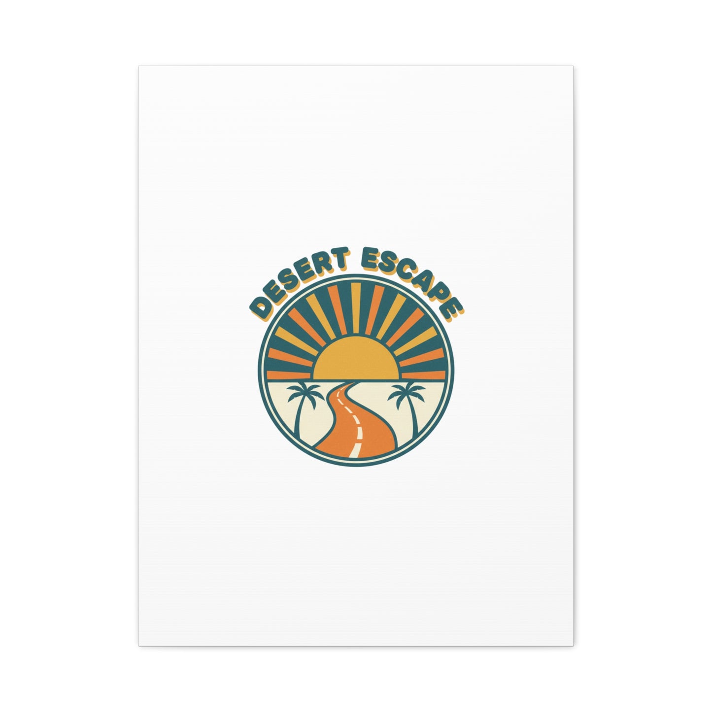 Desert Escape Sunset Canvas | 70s Sunset Retro Palm Poster