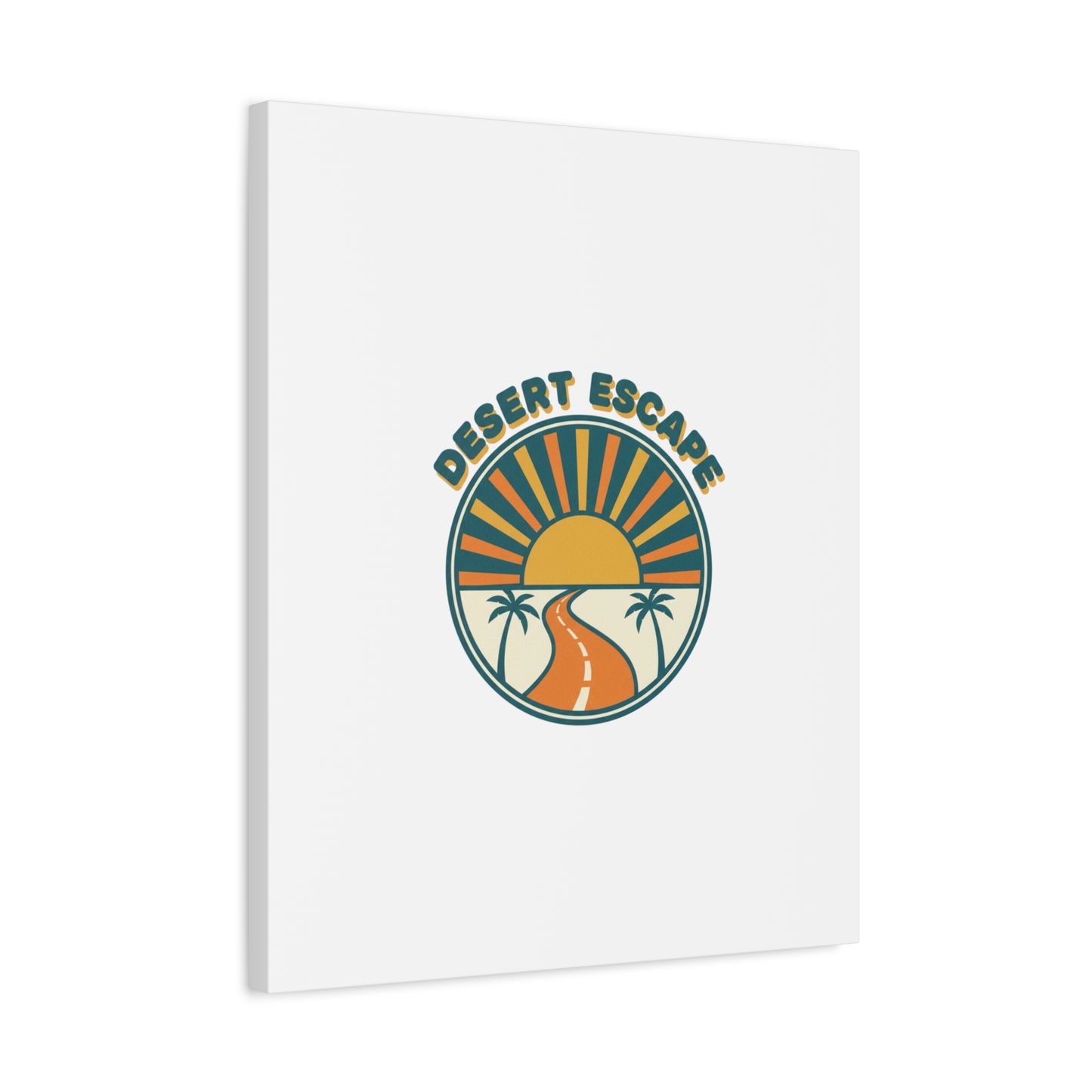 Desert Escape Sunset Canvas | 70s Sunset Retro Palm Poster