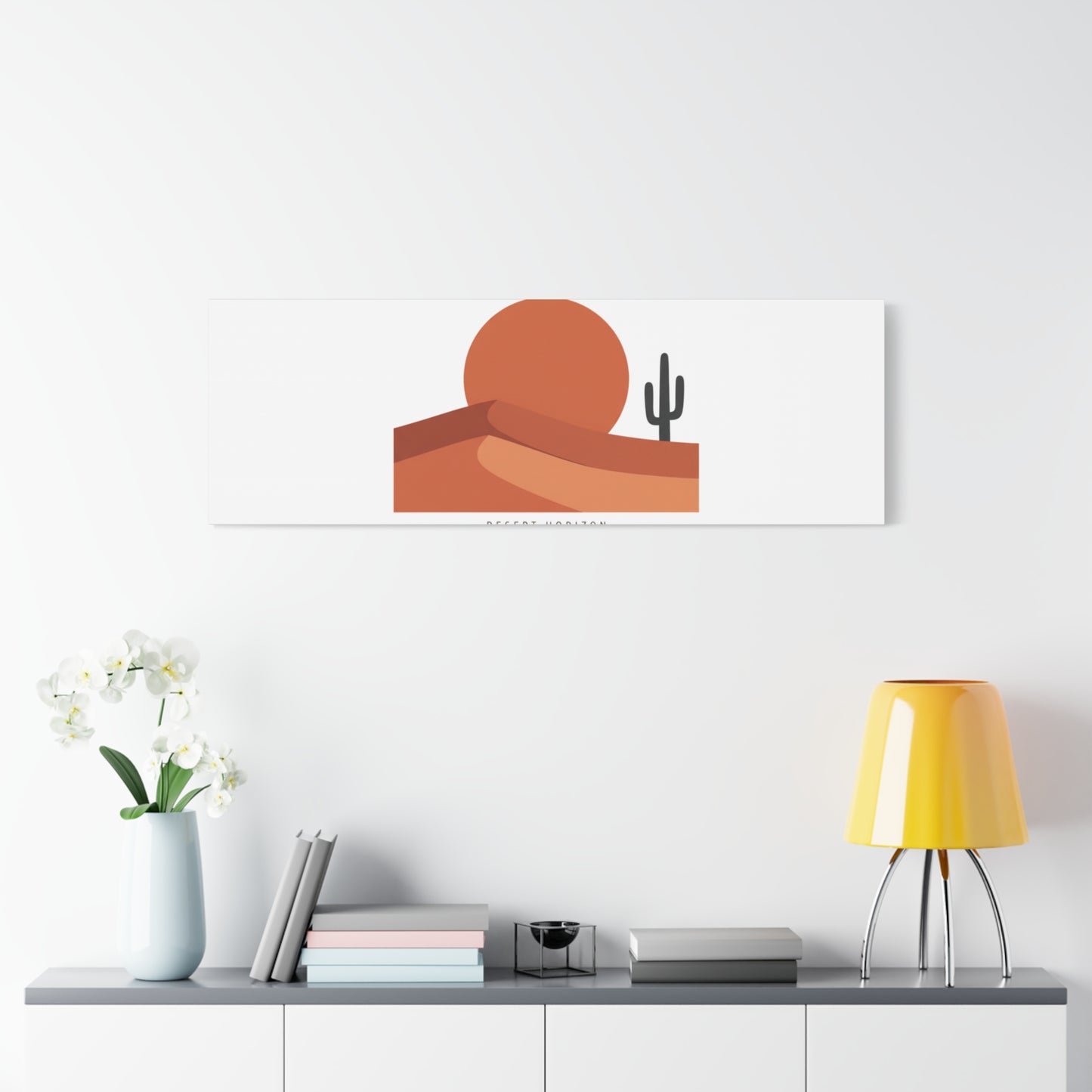 Desert Horizon Minimal Mesa Canvas | desert sunset, southwestern art print