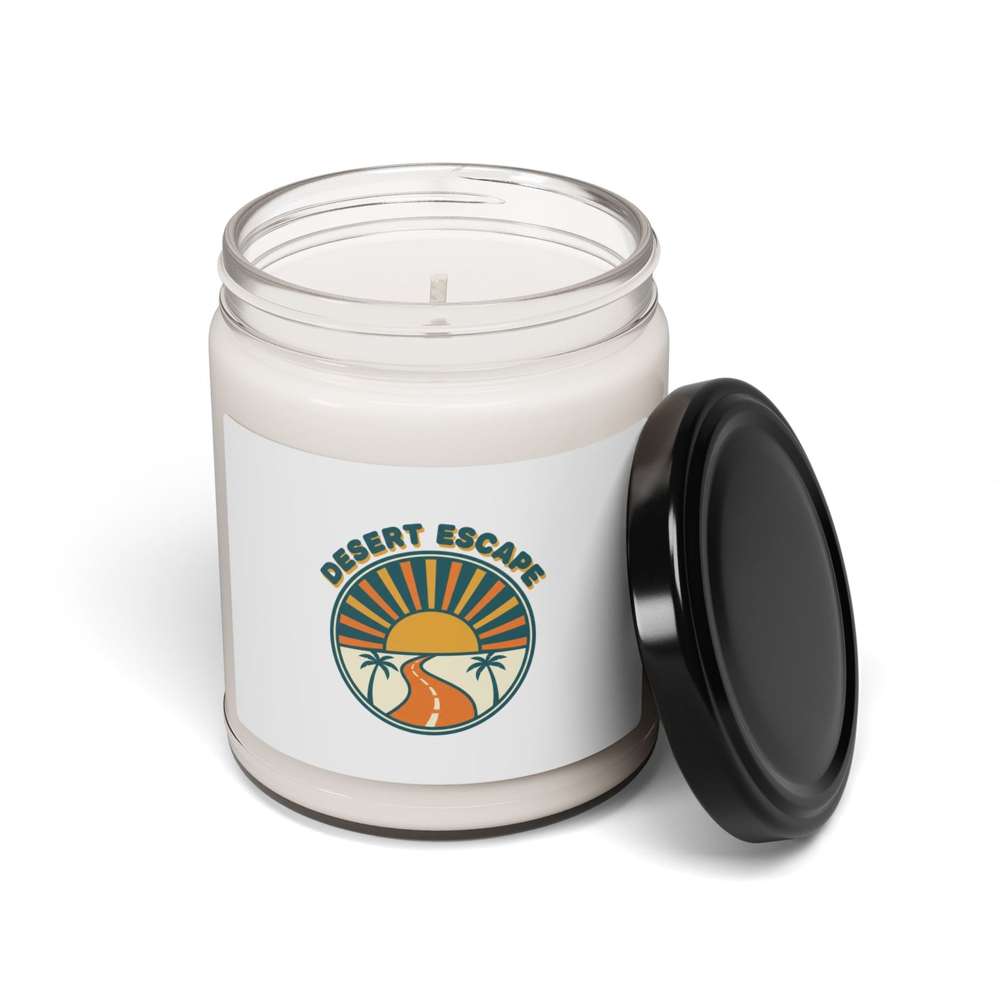 Desert Escape 70s Sunset Candle | Soy Candle, Retro Palm Postcard
