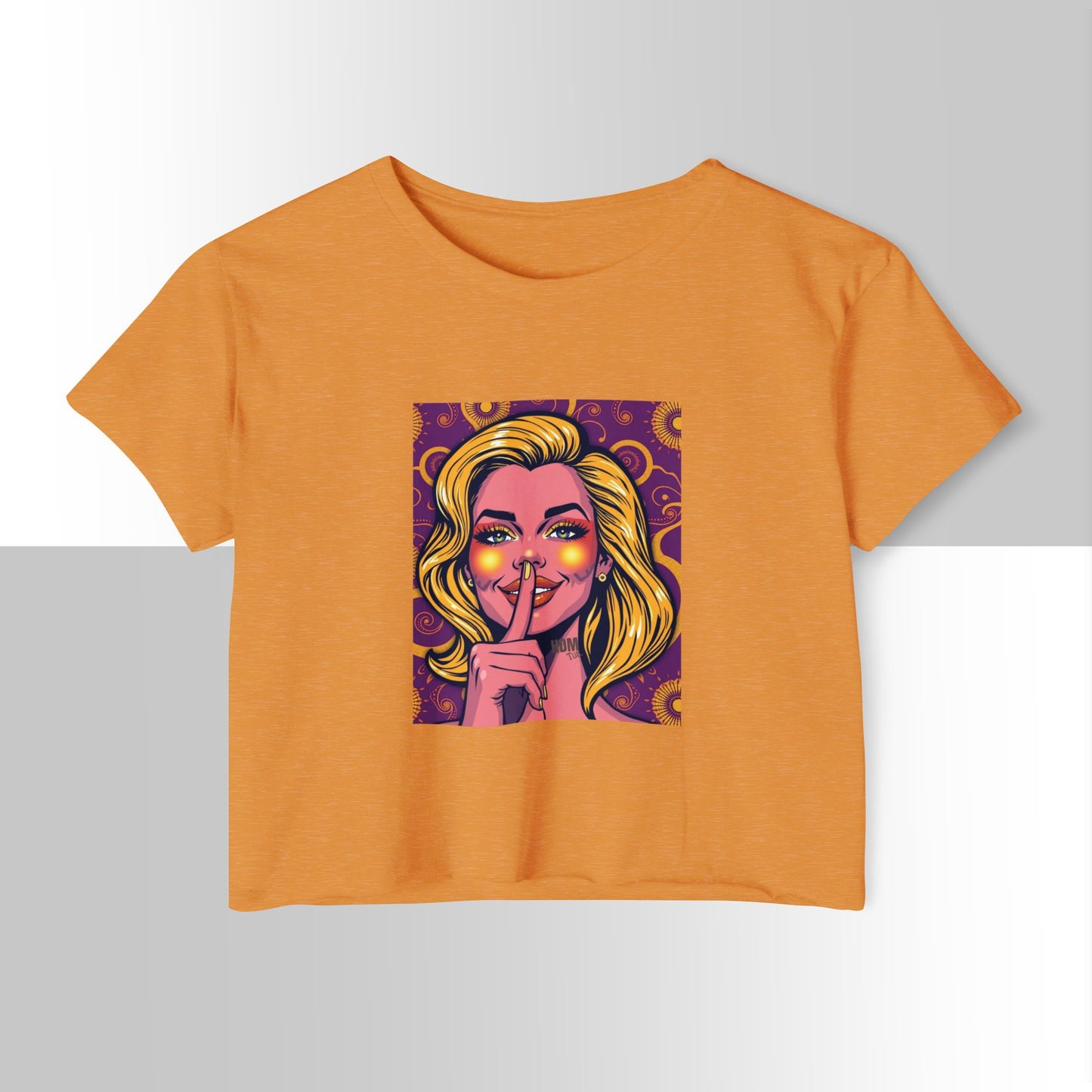Boho Festival Crop Top, Women's Stylish Tee for Concerts & Parties, Summer Vibes, Casual Chic Top