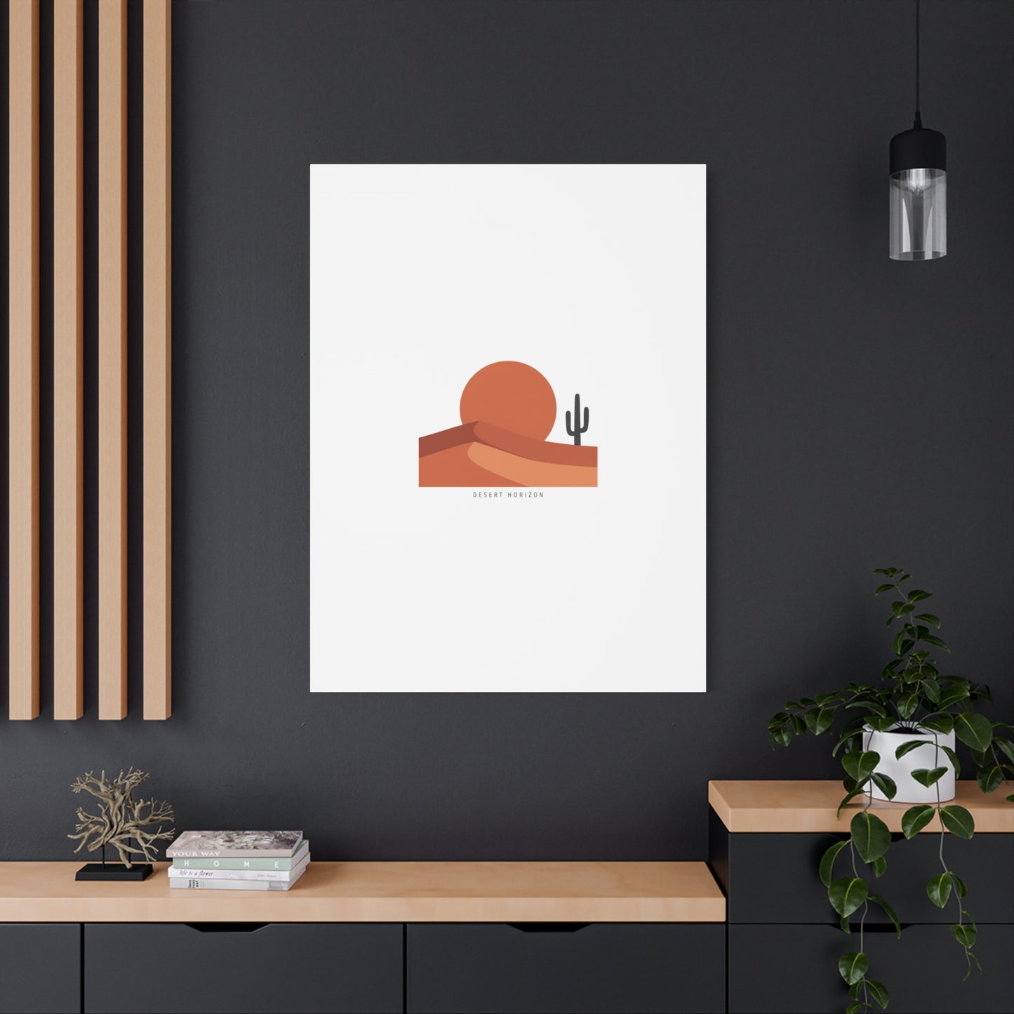 Desert Horizon Minimal Mesa Canvas | desert sunset, southwestern art print