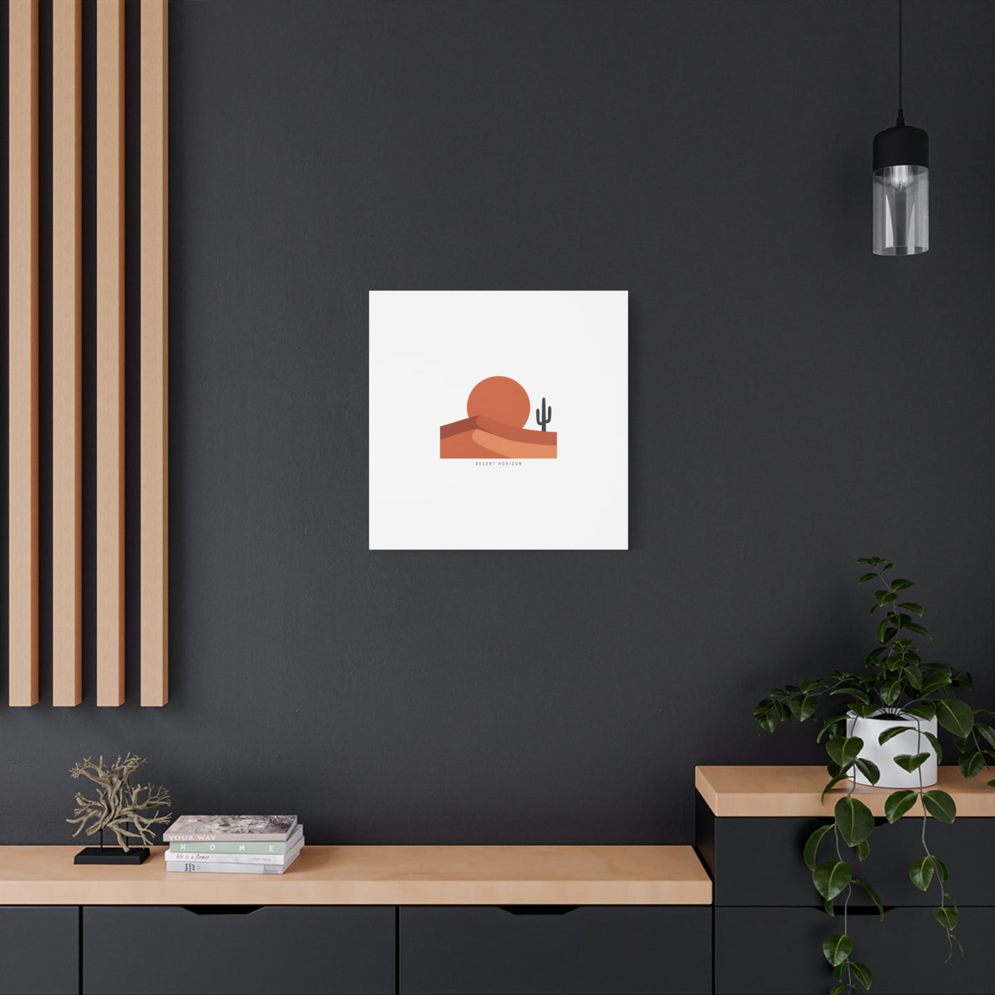 Desert Horizon Minimal Mesa Canvas | desert sunset, southwestern art print