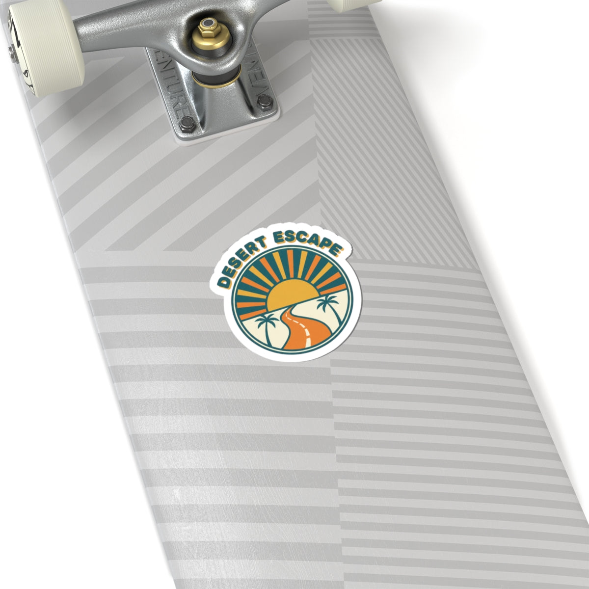 Desert Escape Sticker | 1970s Sunset, Retro Palm Road Decal