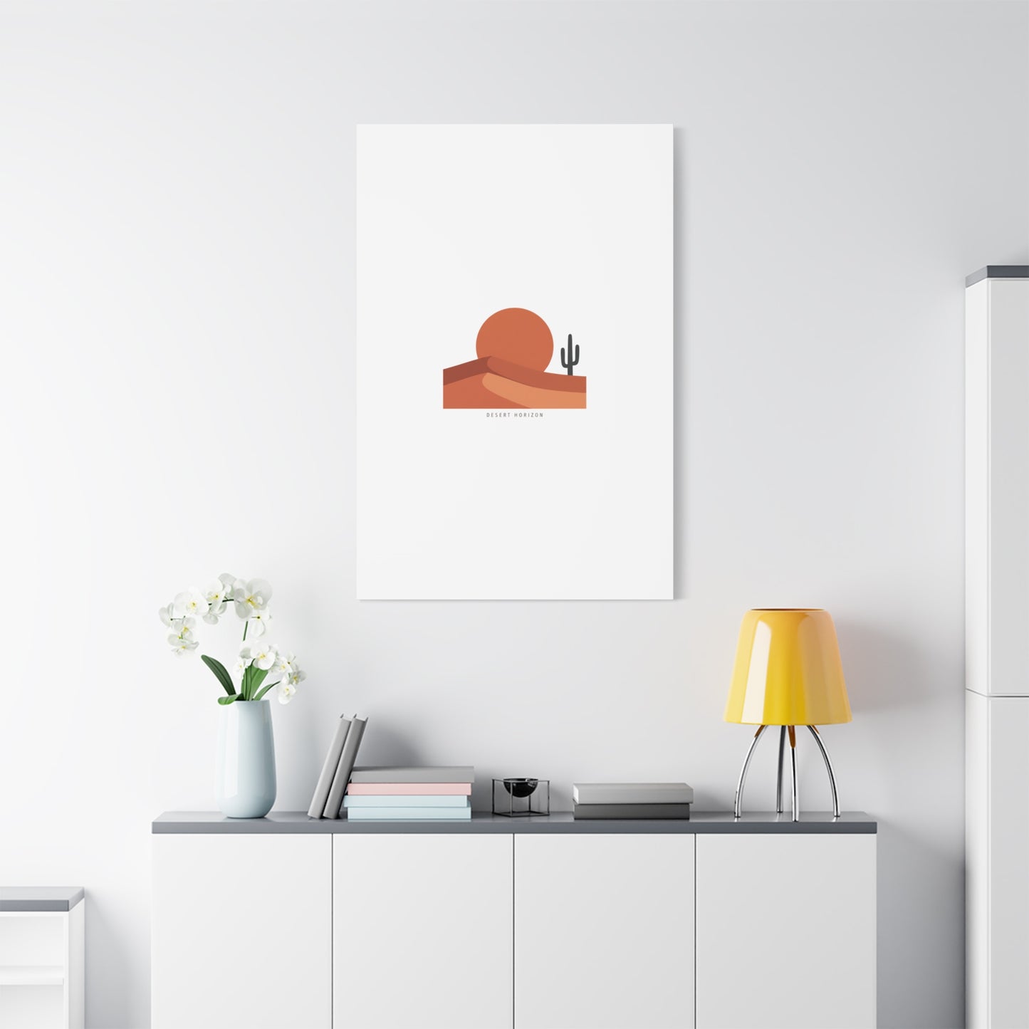 Desert Horizon Minimal Mesa Canvas | desert sunset, southwestern art print