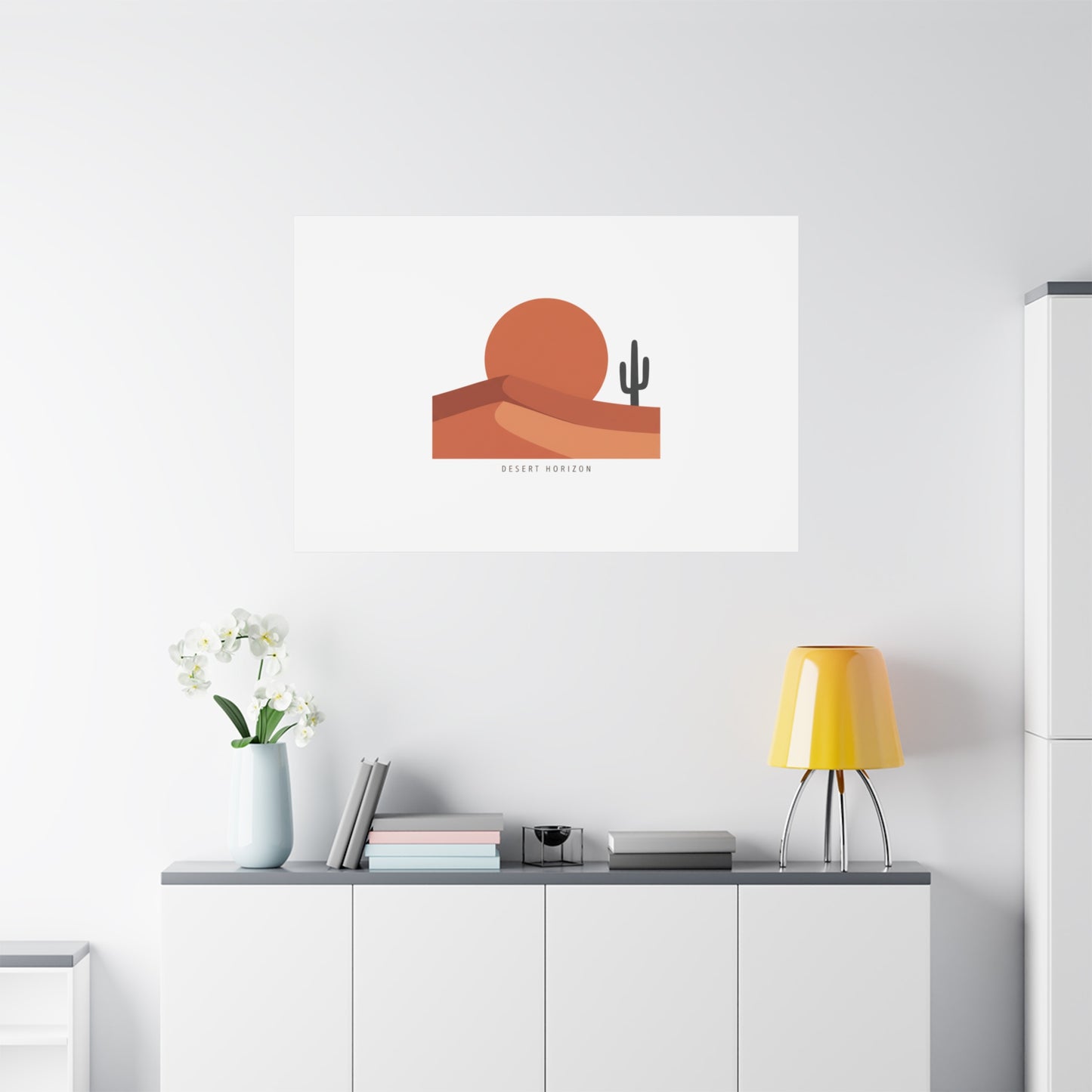 Desert Horizon Minimal Mesa Canvas | desert sunset, southwestern art print