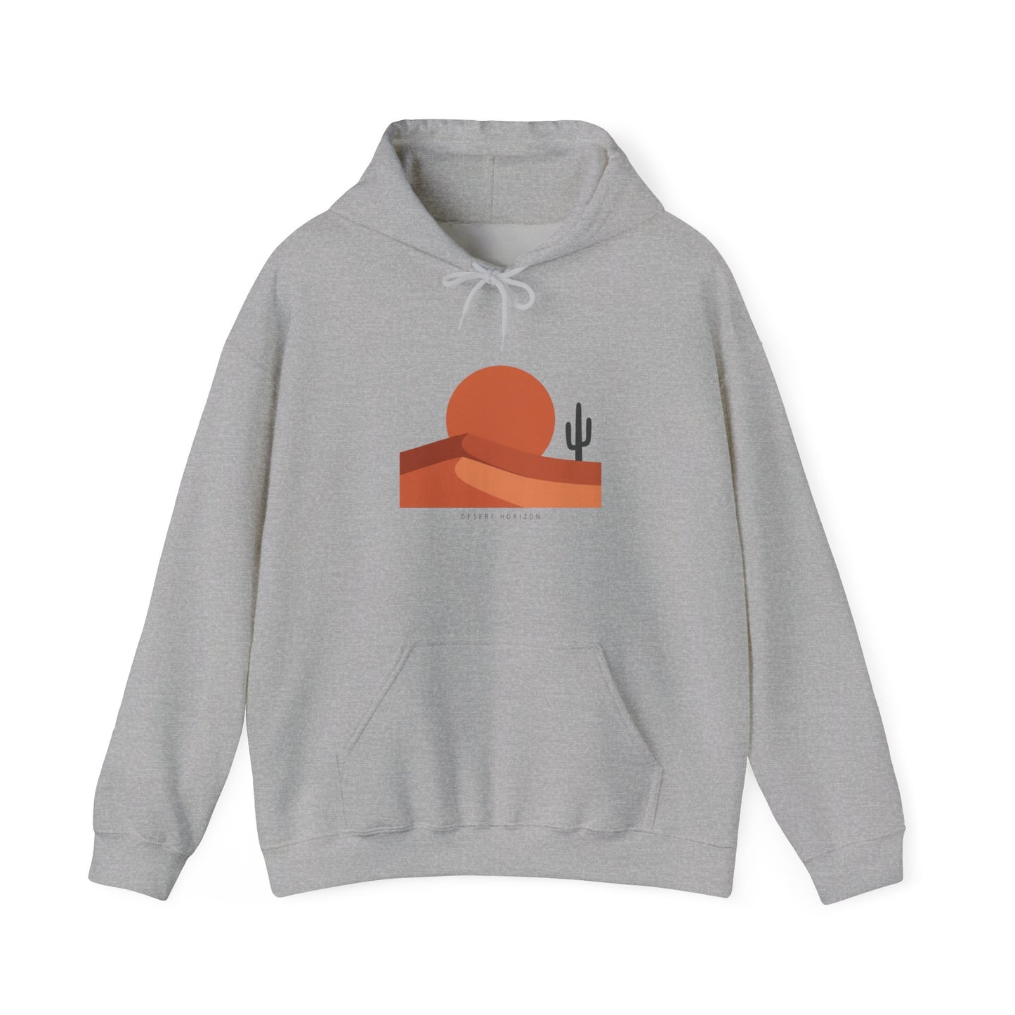 Desert Sunset Minimalist Mesa Hoodie | Southwestern adobe-inspired art