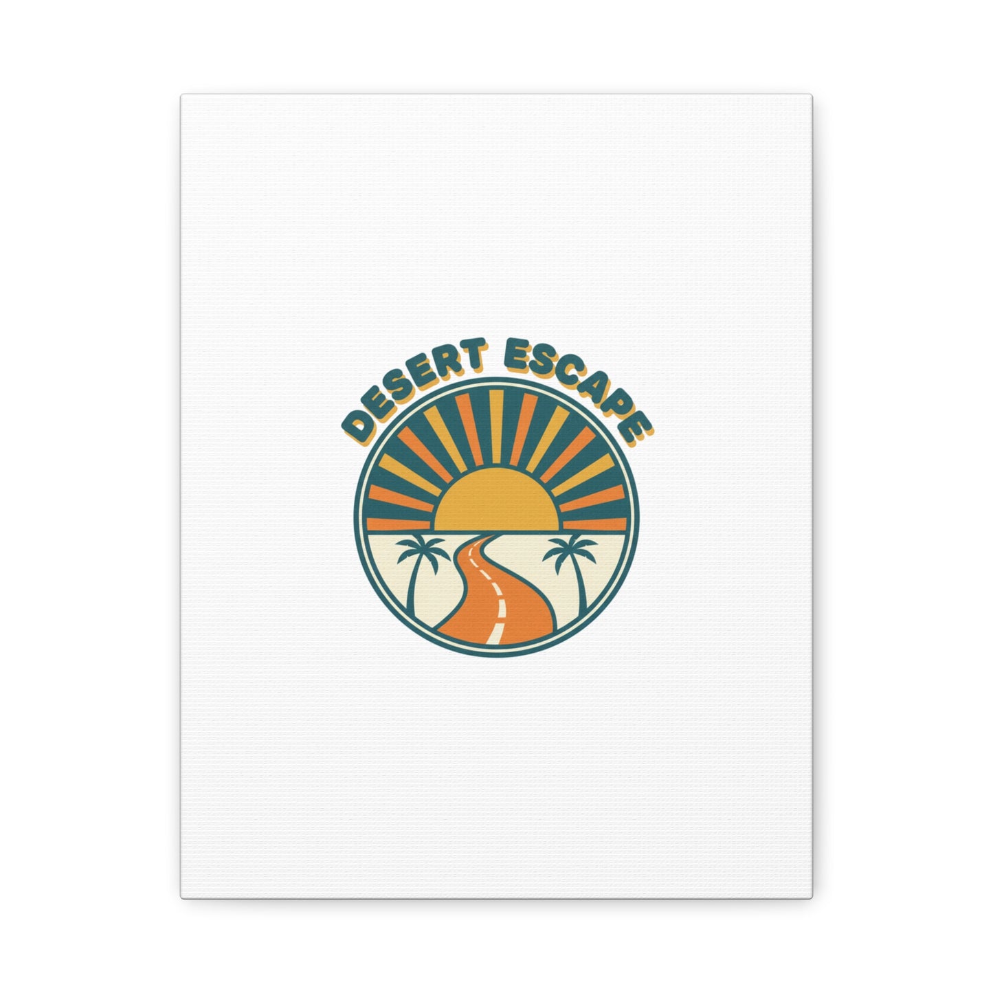 Desert Escape Sunset Canvas | 70s Sunset Retro Palm Poster