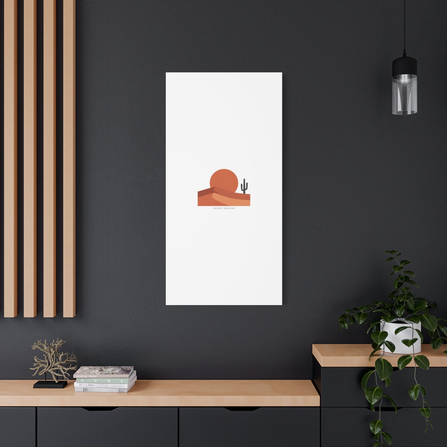 Desert Horizon Minimal Mesa Canvas | desert sunset, southwestern art print