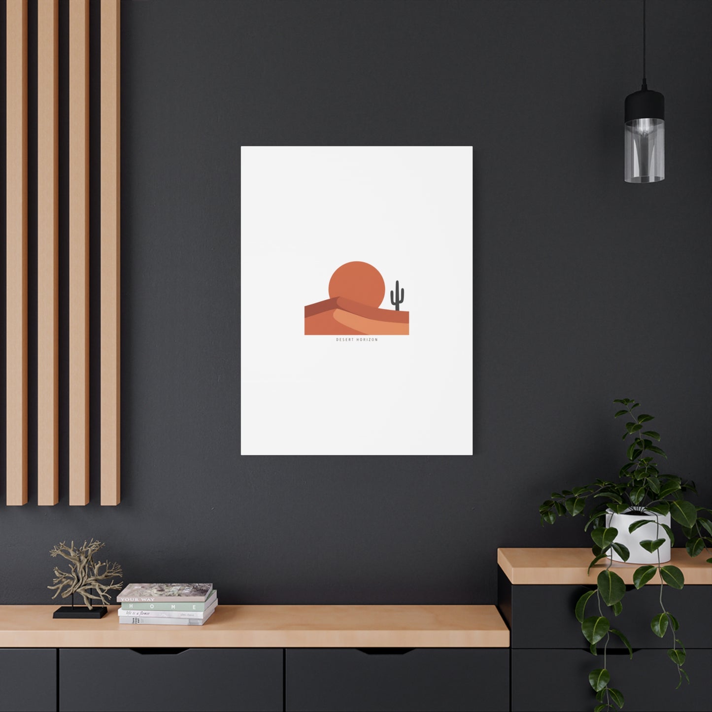 Desert Horizon Minimal Mesa Canvas | desert sunset, southwestern art print