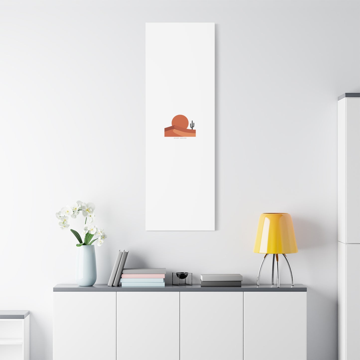 Desert Horizon Minimal Mesa Canvas | desert sunset, southwestern art print