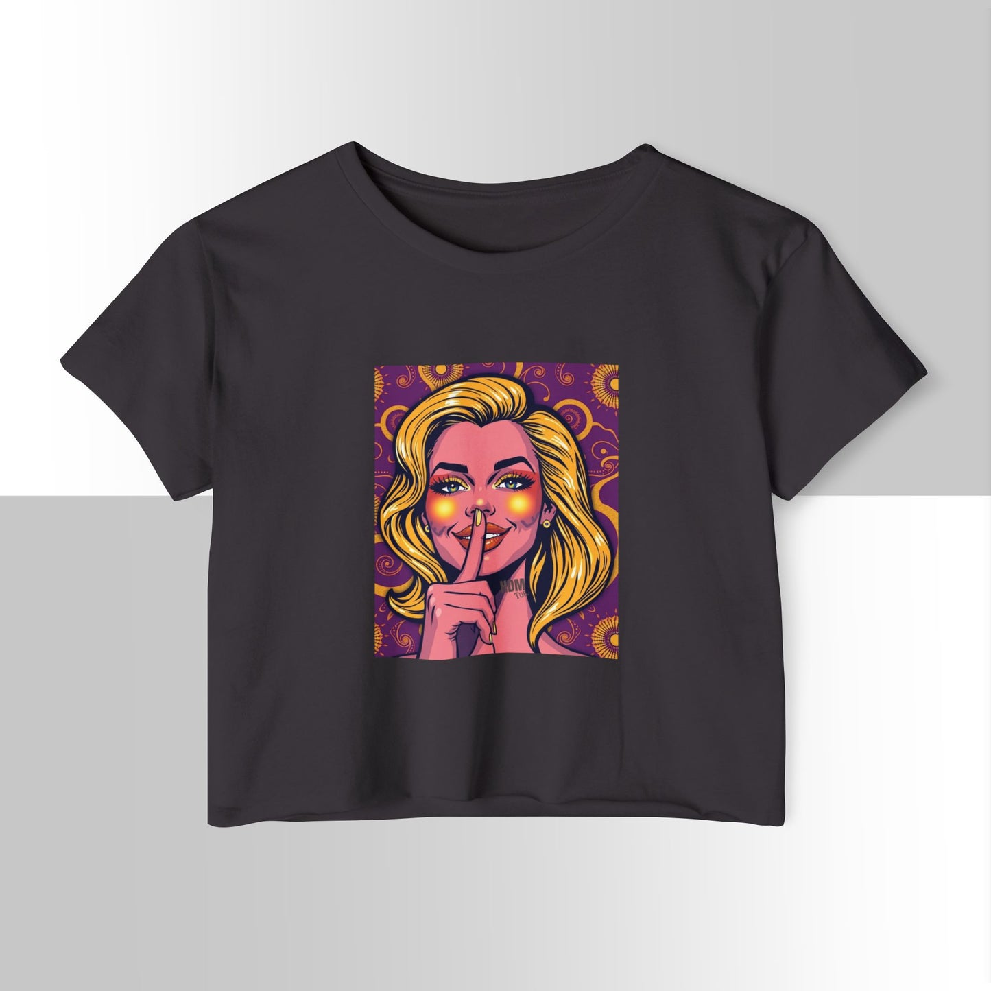 Boho Festival Crop Top, Women's Stylish Tee for Concerts & Parties, Summer Vibes, Casual Chic Top