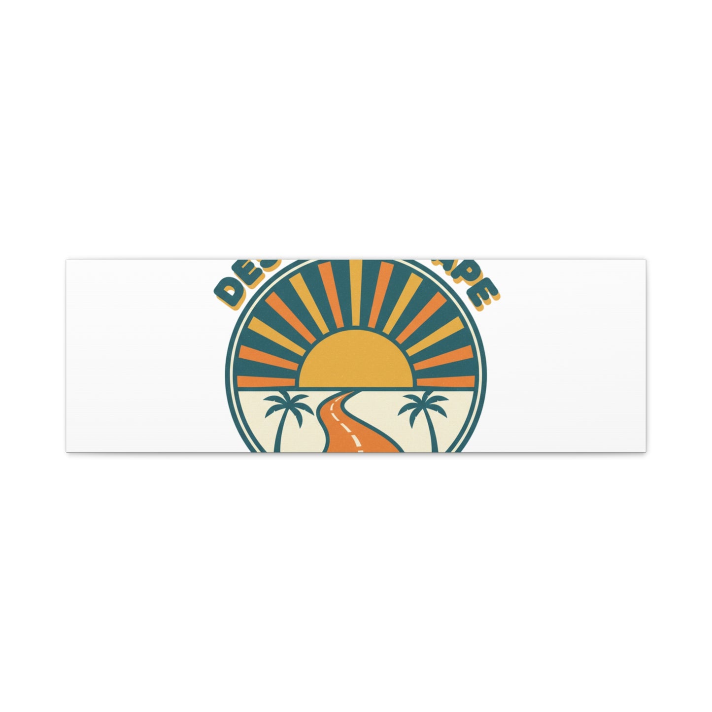 Desert Escape Sunset Canvas | 70s Sunset Retro Palm Poster