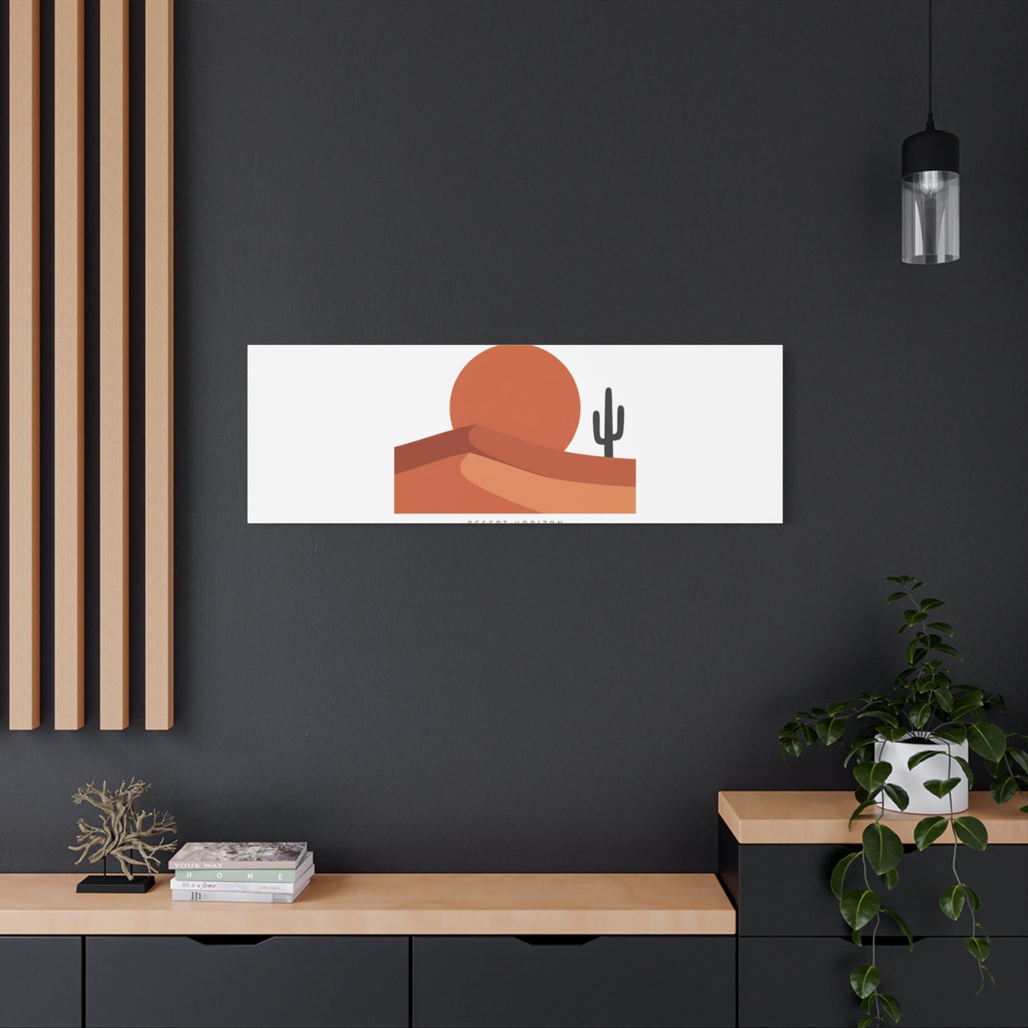 Desert Horizon Minimal Mesa Canvas | desert sunset, southwestern art print