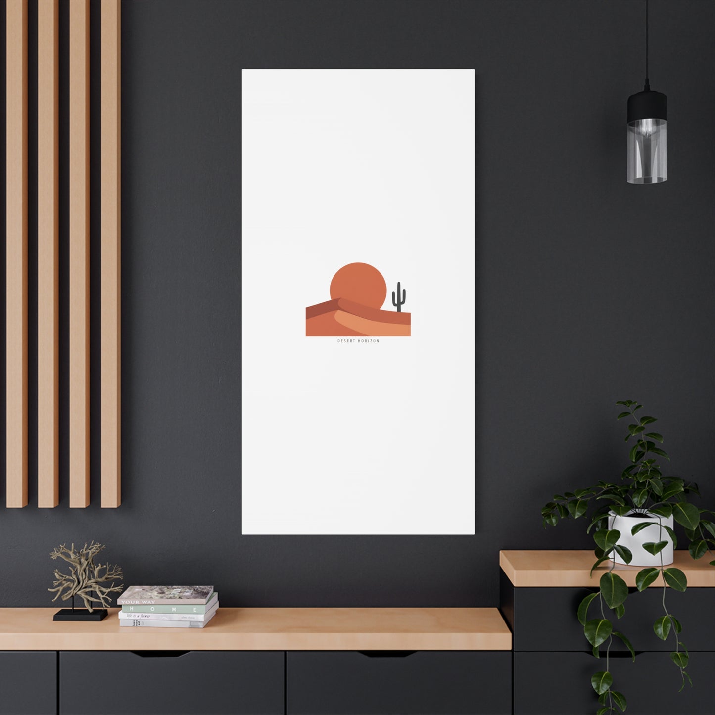 Desert Horizon Minimal Mesa Canvas | desert sunset, southwestern art print