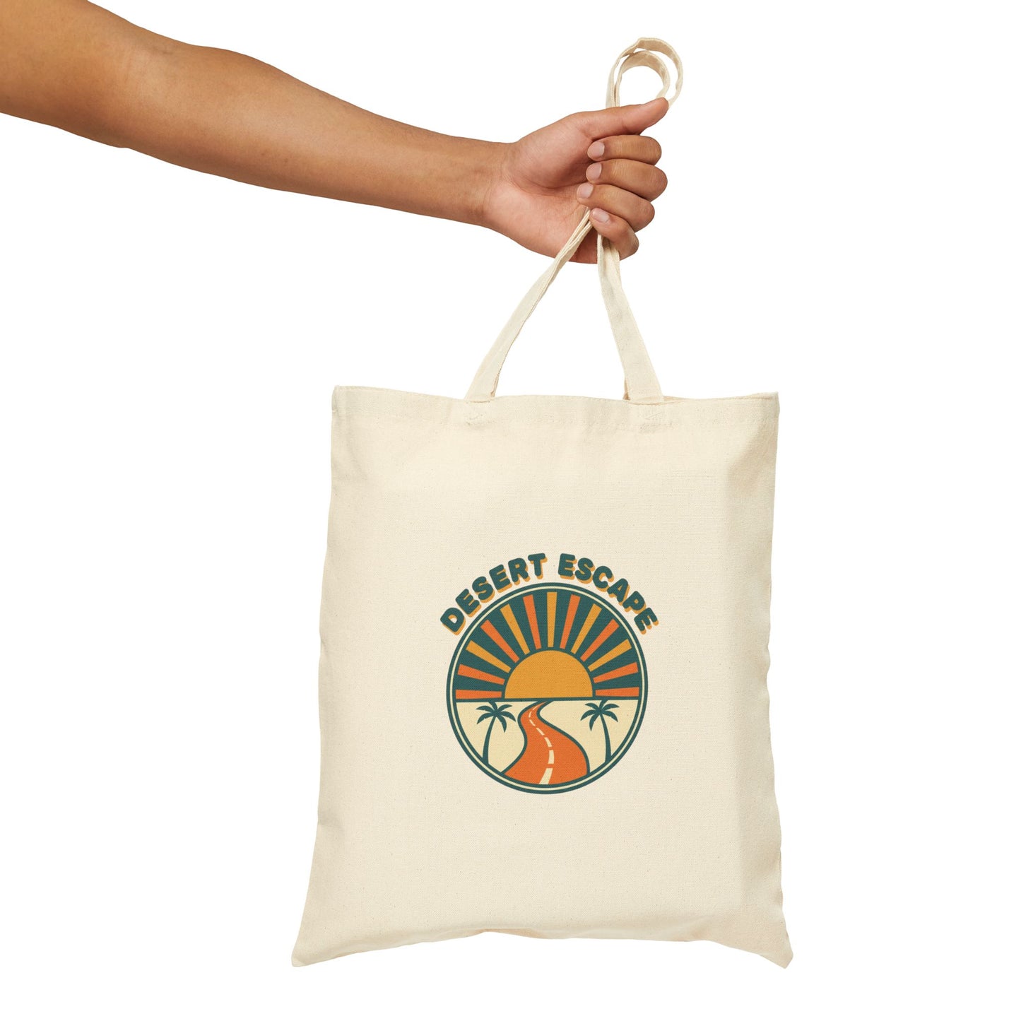Desert Escape Tote | 70s Sunset Retro Palm Canvas Tote