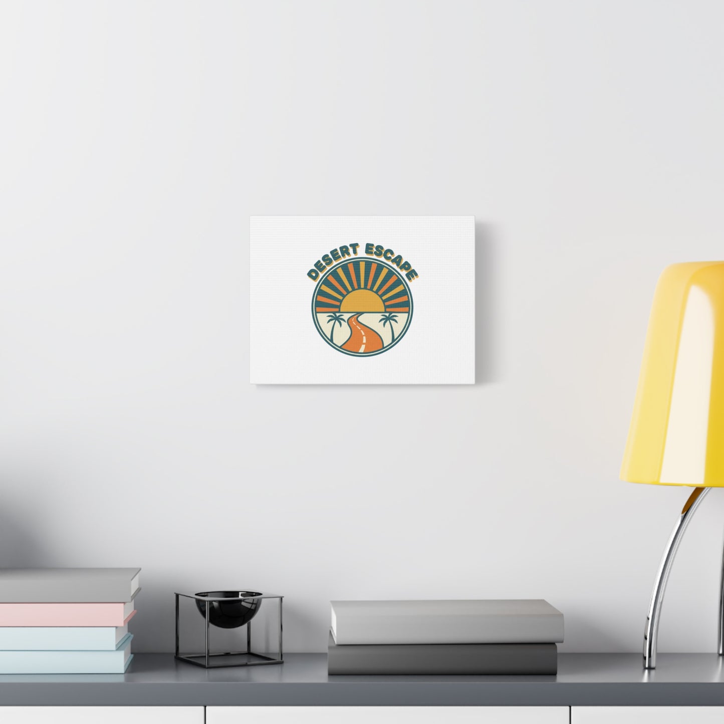 Desert Escape Sunset Canvas | 70s Sunset Retro Palm Poster