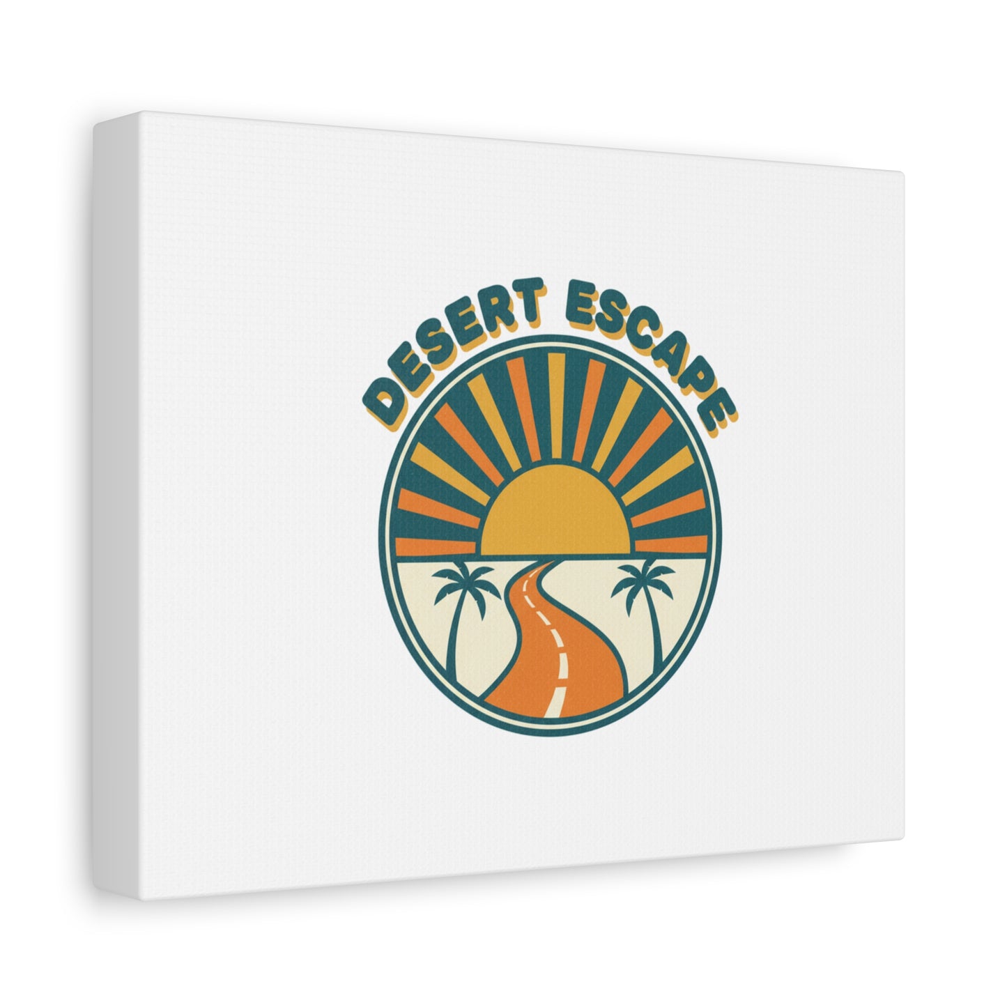 Desert Escape Sunset Canvas | 70s Sunset Retro Palm Poster