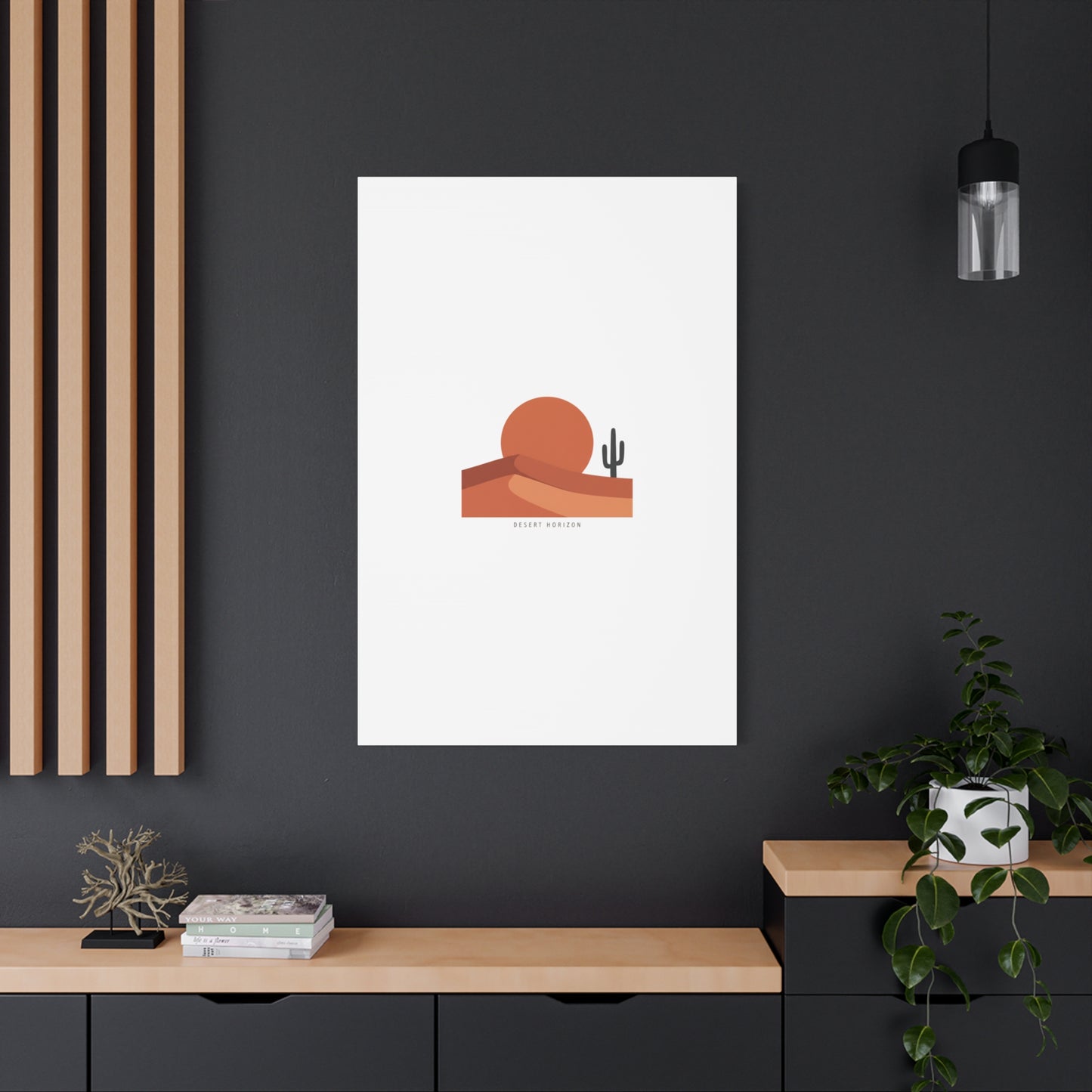 Desert Horizon Minimal Mesa Canvas | desert sunset, southwestern art print