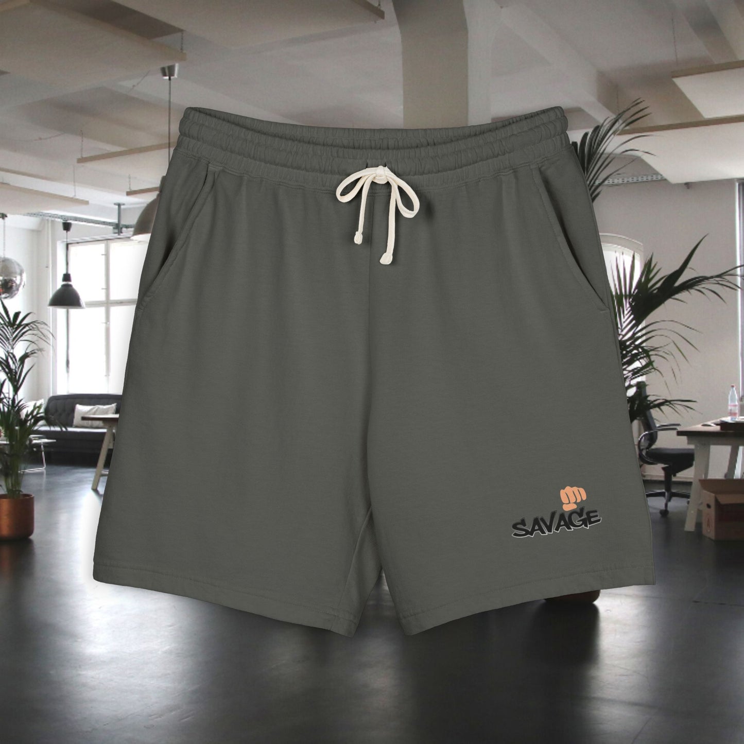 Fleece Shorts - Marut's design Savage, Unisex Sweat Shorts, Lightweight, Comfortable, Casual Streetwear, Athleisure, Lounge Shorts