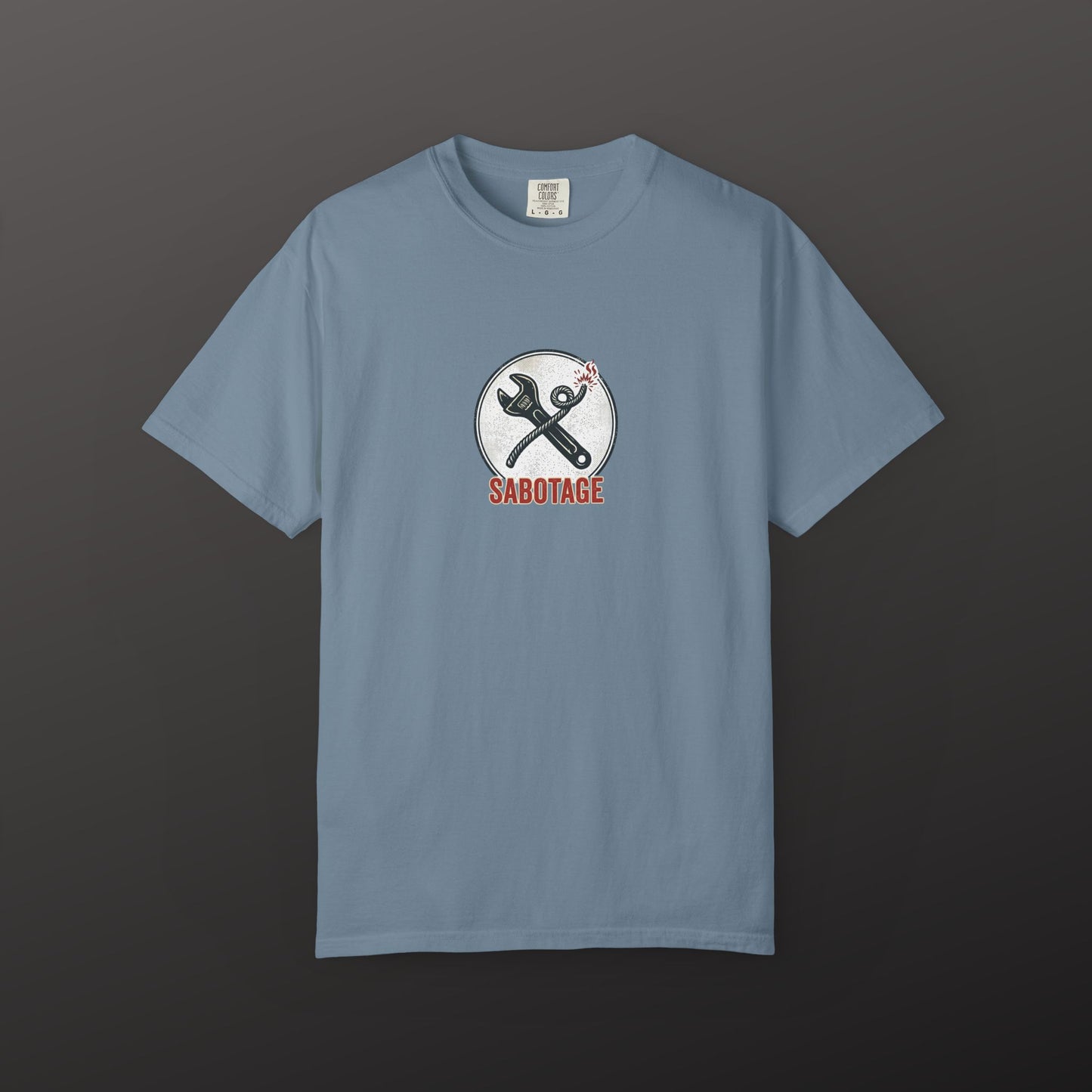 Sabotage Wrench Logo T-Shirt — Mechanic Tools Graphic Tee