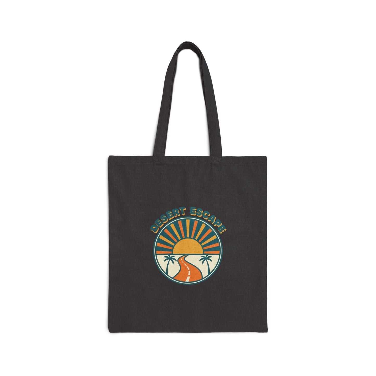 Desert Escape Tote | 70s Sunset Retro Palm Canvas Tote