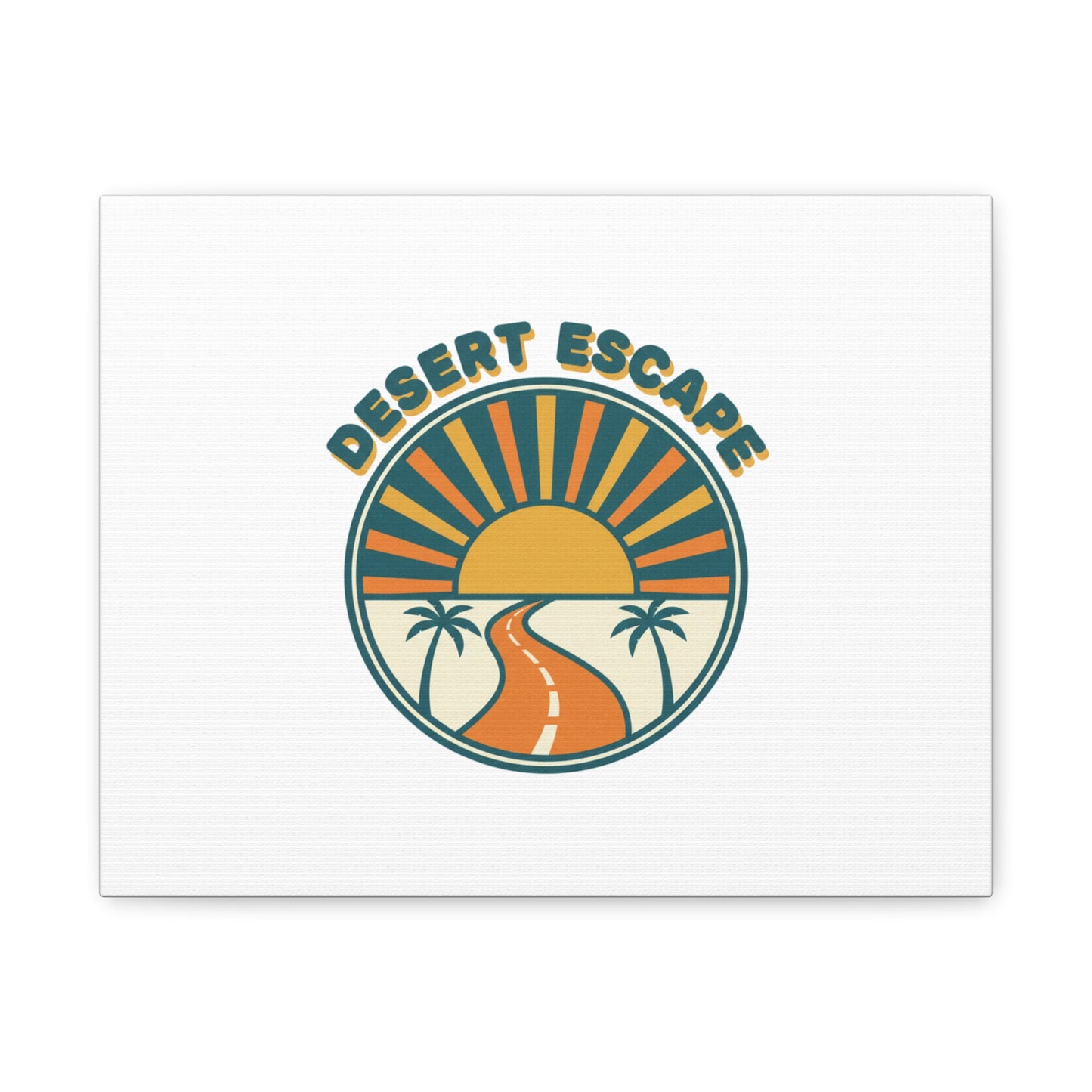 Desert Escape Sunset Canvas | 70s Sunset Retro Palm Poster