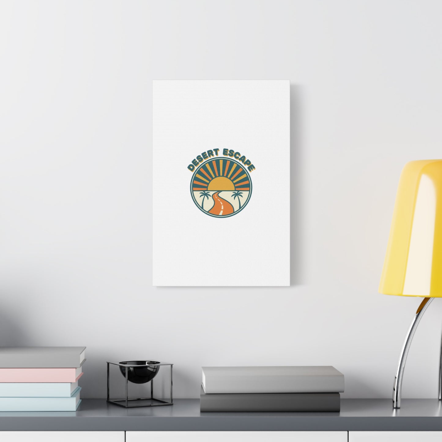 Desert Escape Sunset Canvas | 70s Sunset Retro Palm Poster