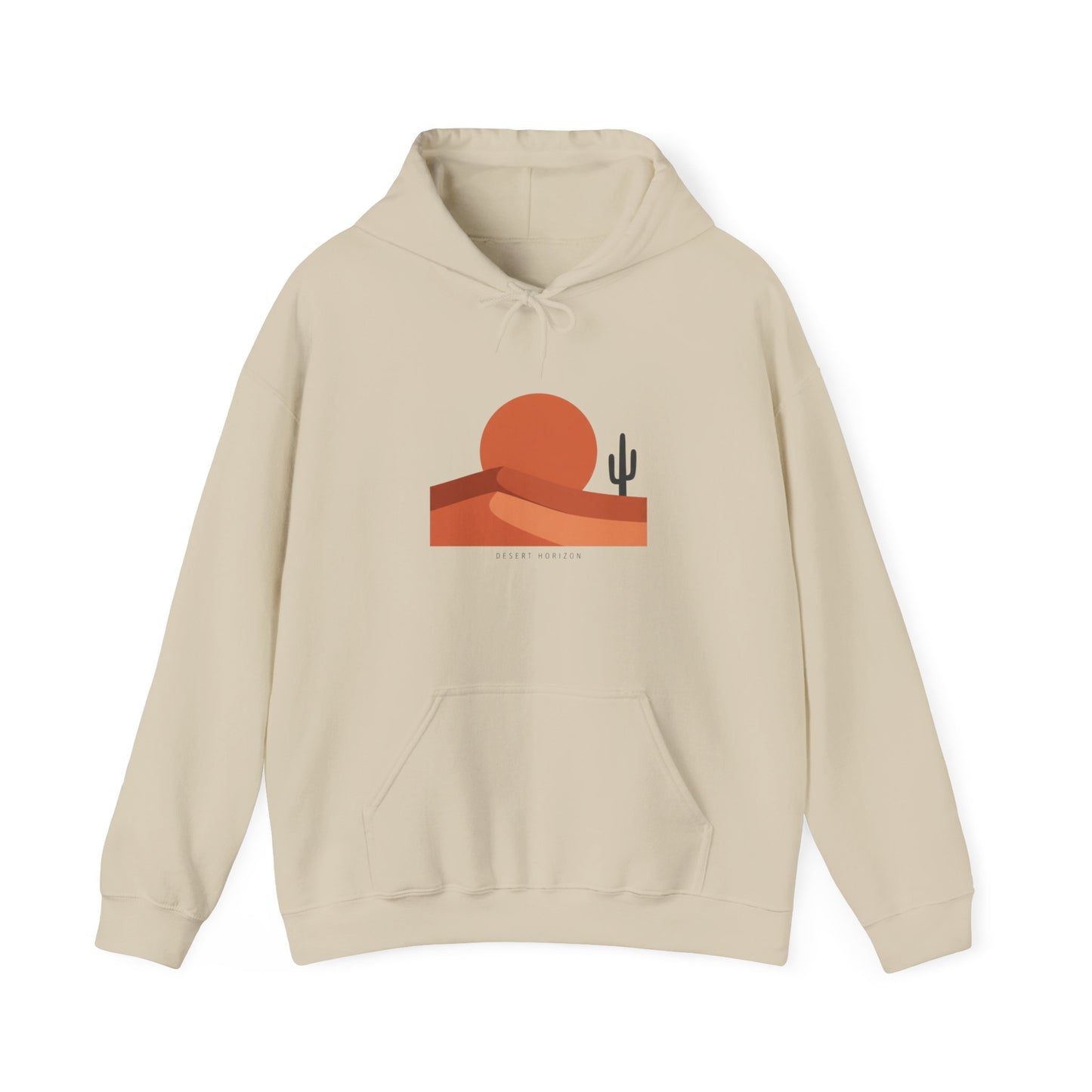 Desert Sunset Minimalist Mesa Hoodie | Southwestern adobe-inspired art